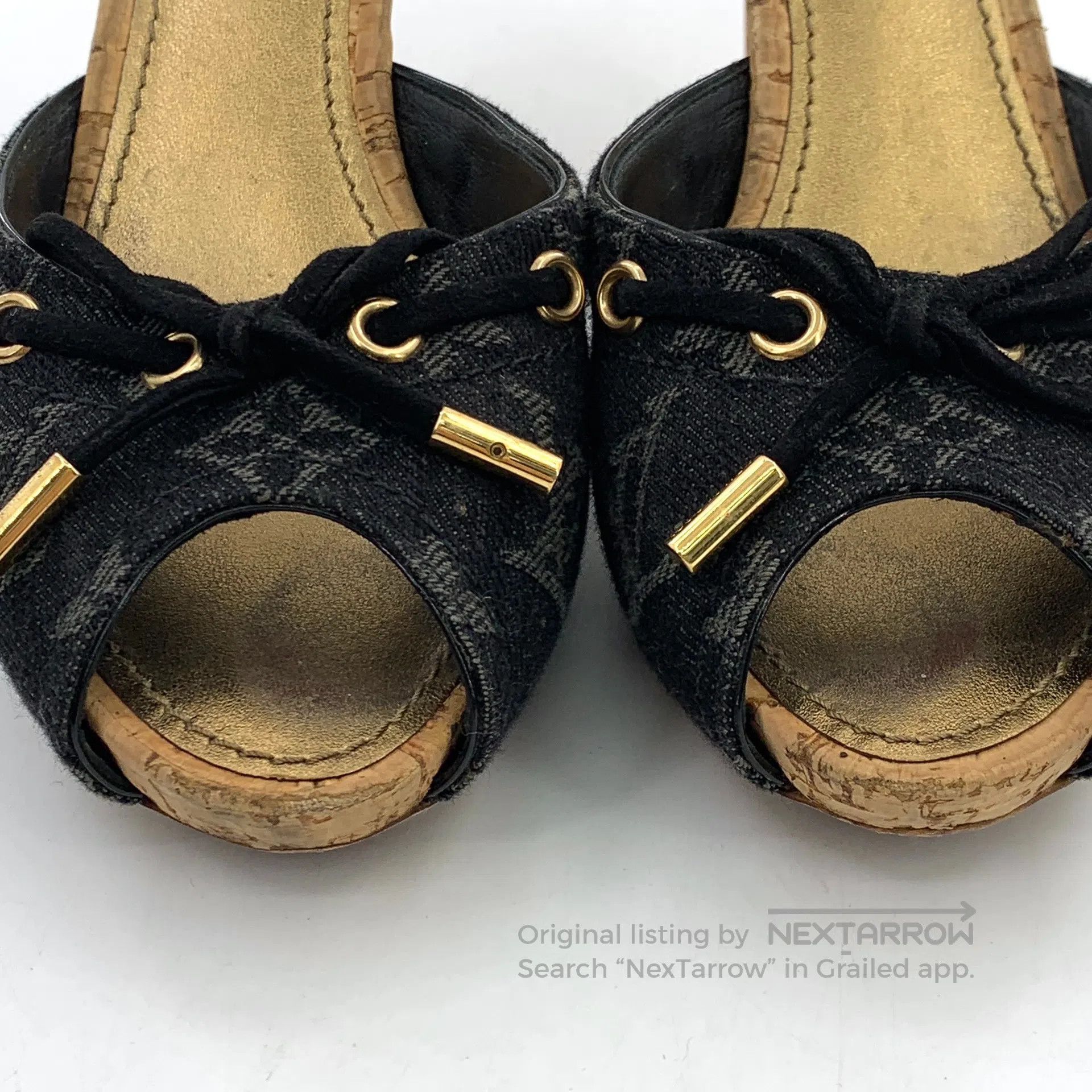 Louis Vuitton Louis Vuitton Black Monogram Print Ankle Strap High Heel M Size US 7.5 / IT 37.5 - 8 Thumbnail