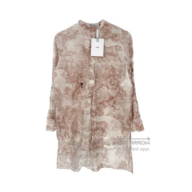 Dior Dior Nude pink embroidered bee shirt Size XXS / US 00 / IT 34 - 1 Thumbnail