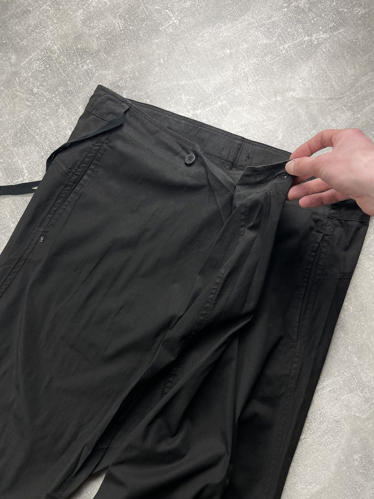 Other Avant Garde I M Brian IMB Drawstring Relaxed Pants Black Size US 33 - 11 Thumbnail