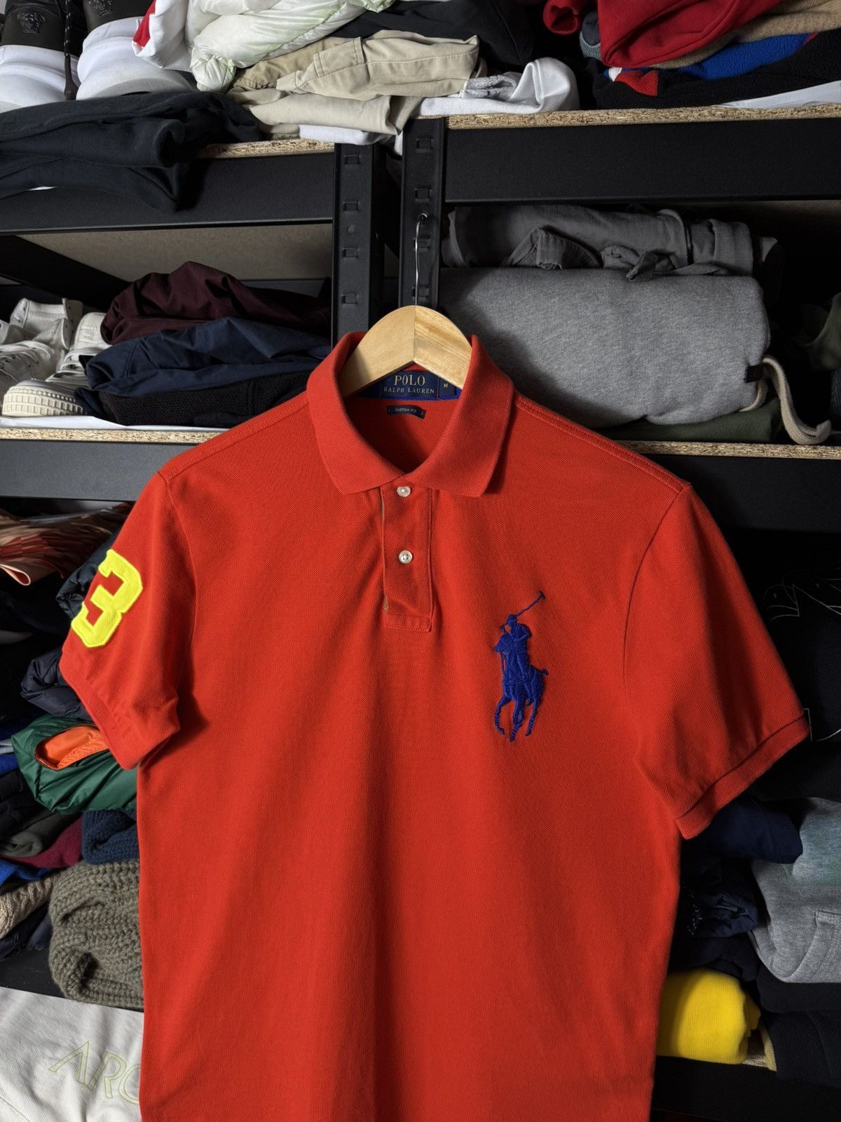Polo Ralph Lauren Ralph Lauren Polo Shirt Big Pony #3 Custom Fit Size M Size US M / EU 48-50 / 2 - 2 Thumbnail