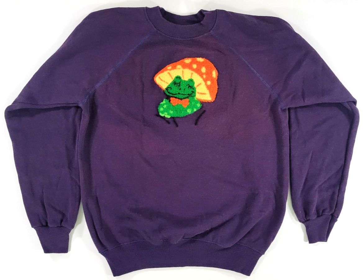 Hanes Hanes Vintage 80s Frog Mushroom Puff Crewneck Sweatshirt Sz Size M / US 6-8 / IT 42-44 - 1 Thumbnail