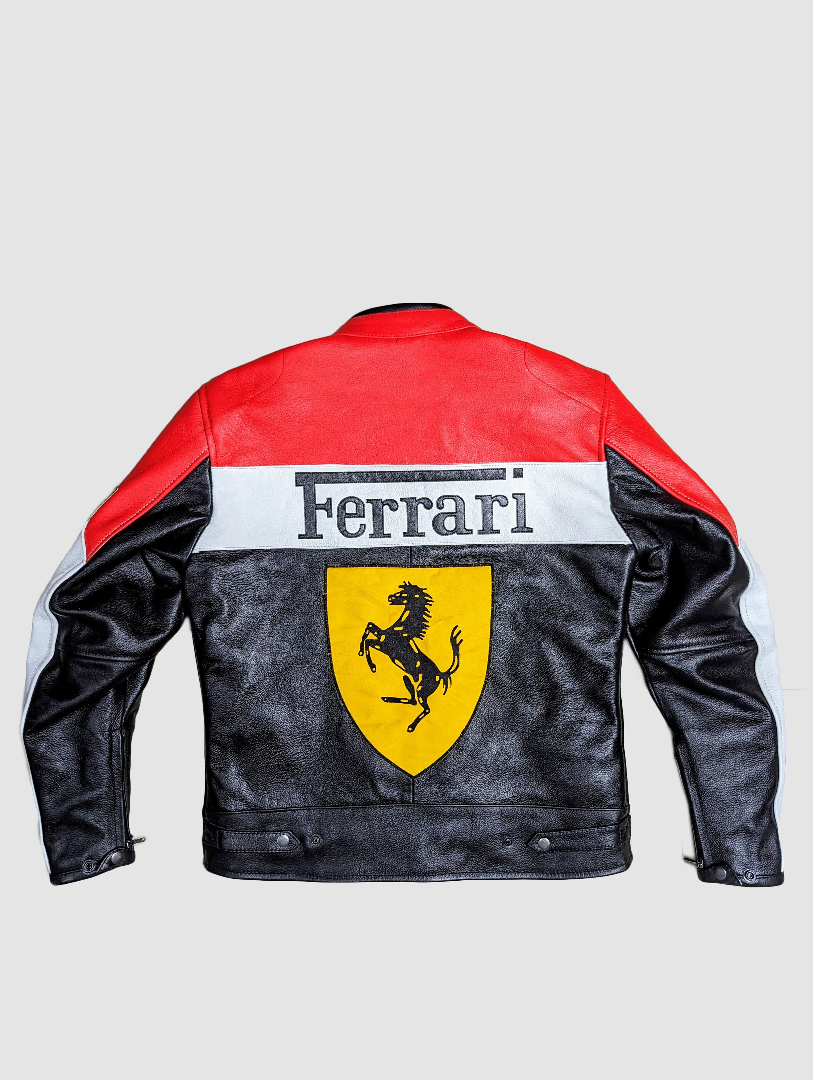 Vintage 🔥 FERRARI 🔥 90s RACING LEATHER JACKET STREETWEAR Size US M / EU 48-50 / 2 - 2 Thumbnail