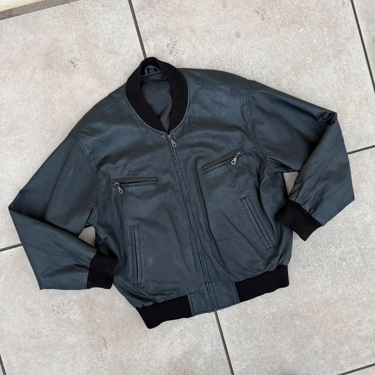 Vintage Vintage Real Leather Cropped Jacket Black Retro Vintage Size US M / EU 48-50 / 2 - 2 Thumbnail