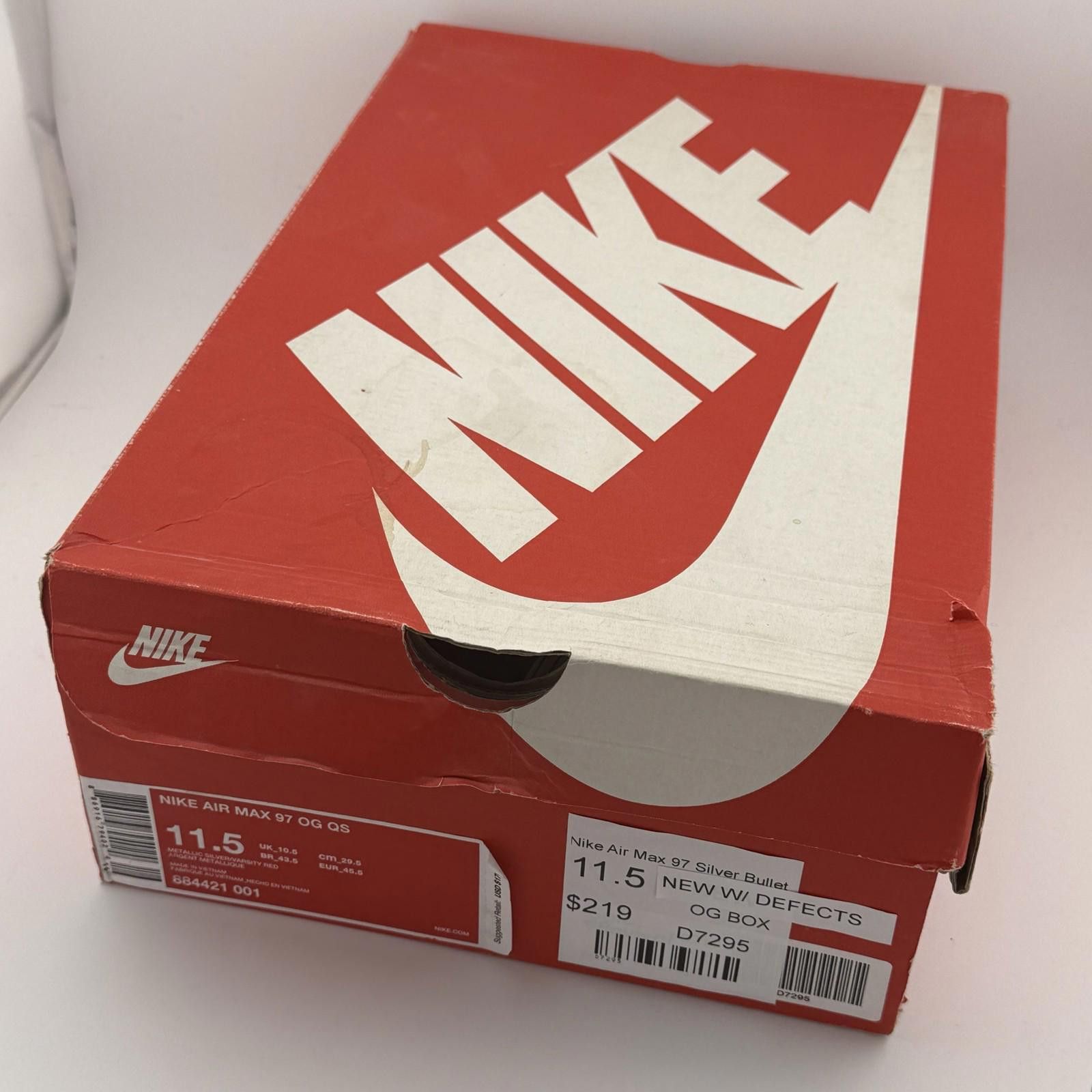 Nike Nike Air Max 97 Silver Bullet 11.5 New D7295 Size US 11.5 / EU 44-45 - 8 Thumbnail