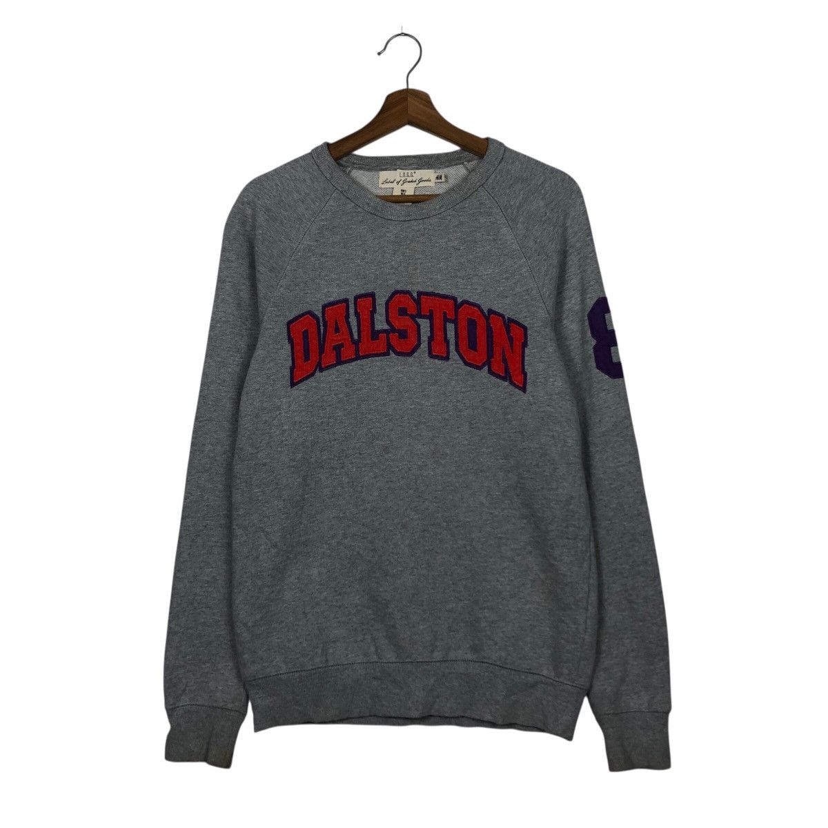 Japanese Brand 📌Rich Grey Vintage Sweatshirt Dalston Big Logo Spell Out Size US S / EU 44-46 / 1 - 2 Thumbnail