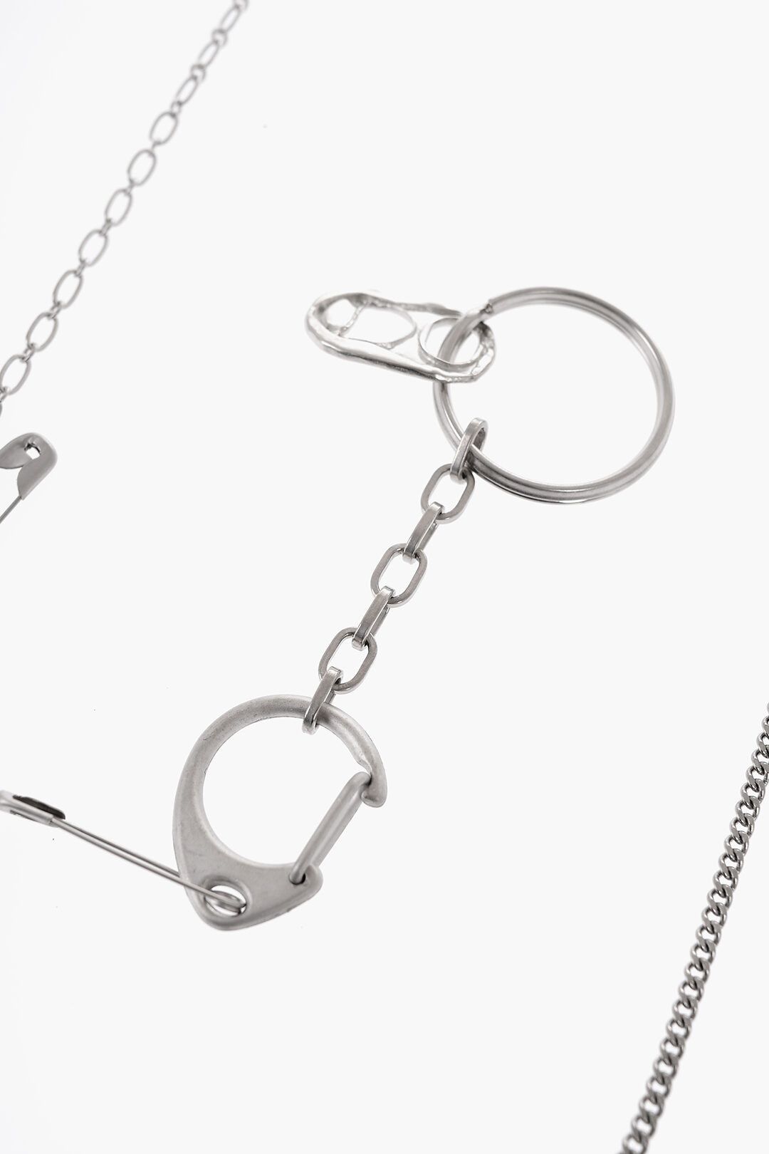 Maison Margiela og1mm1224 Size: OS / Pins with Safety Pins and Chains Silver Size ONE SIZE - 3 Thumbnail