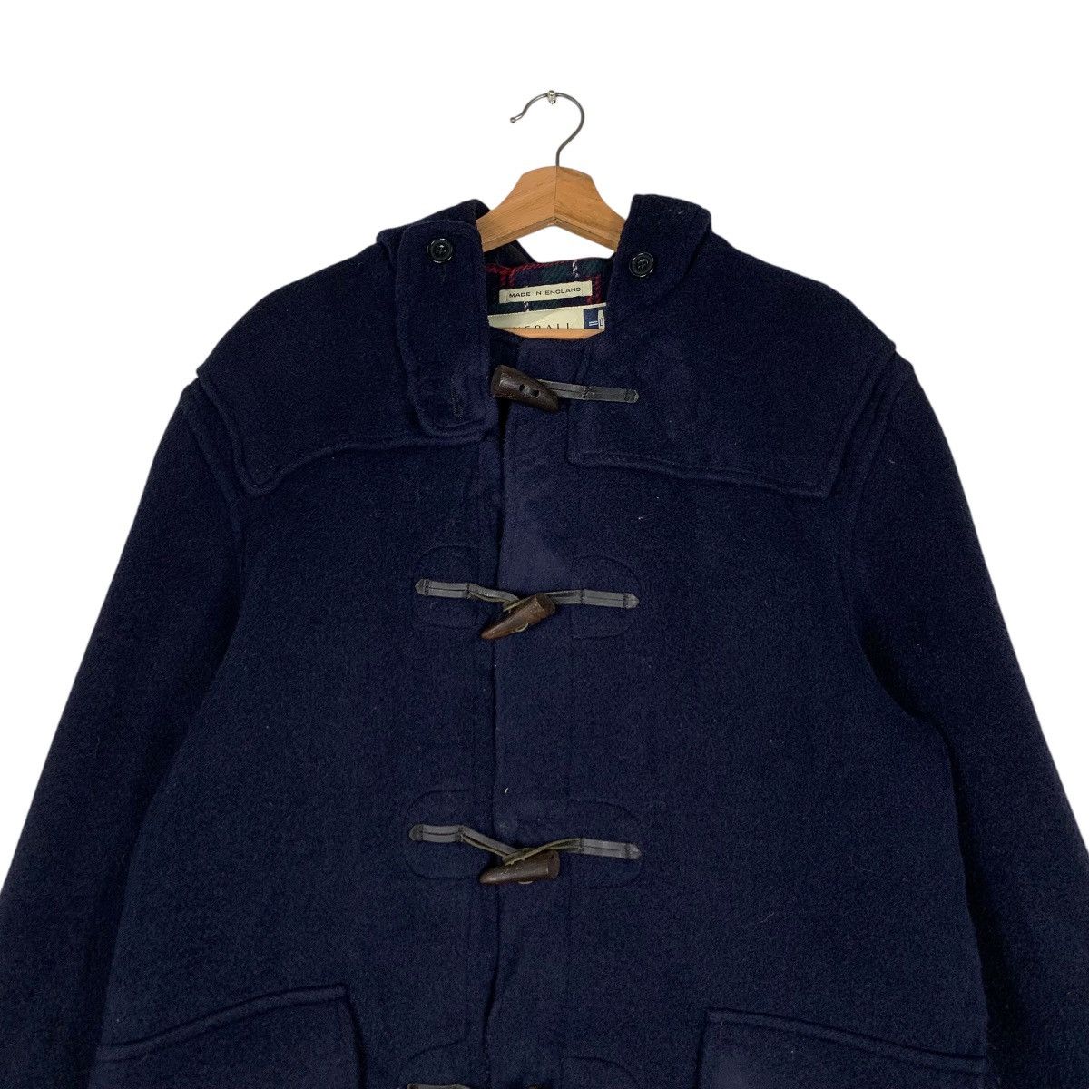 Gloverall GLOVERALL Tartan Lined Hooded Wool Long Coat #1356-C61 Size US M / EU 48-50 / 2 - 2 Thumbnail