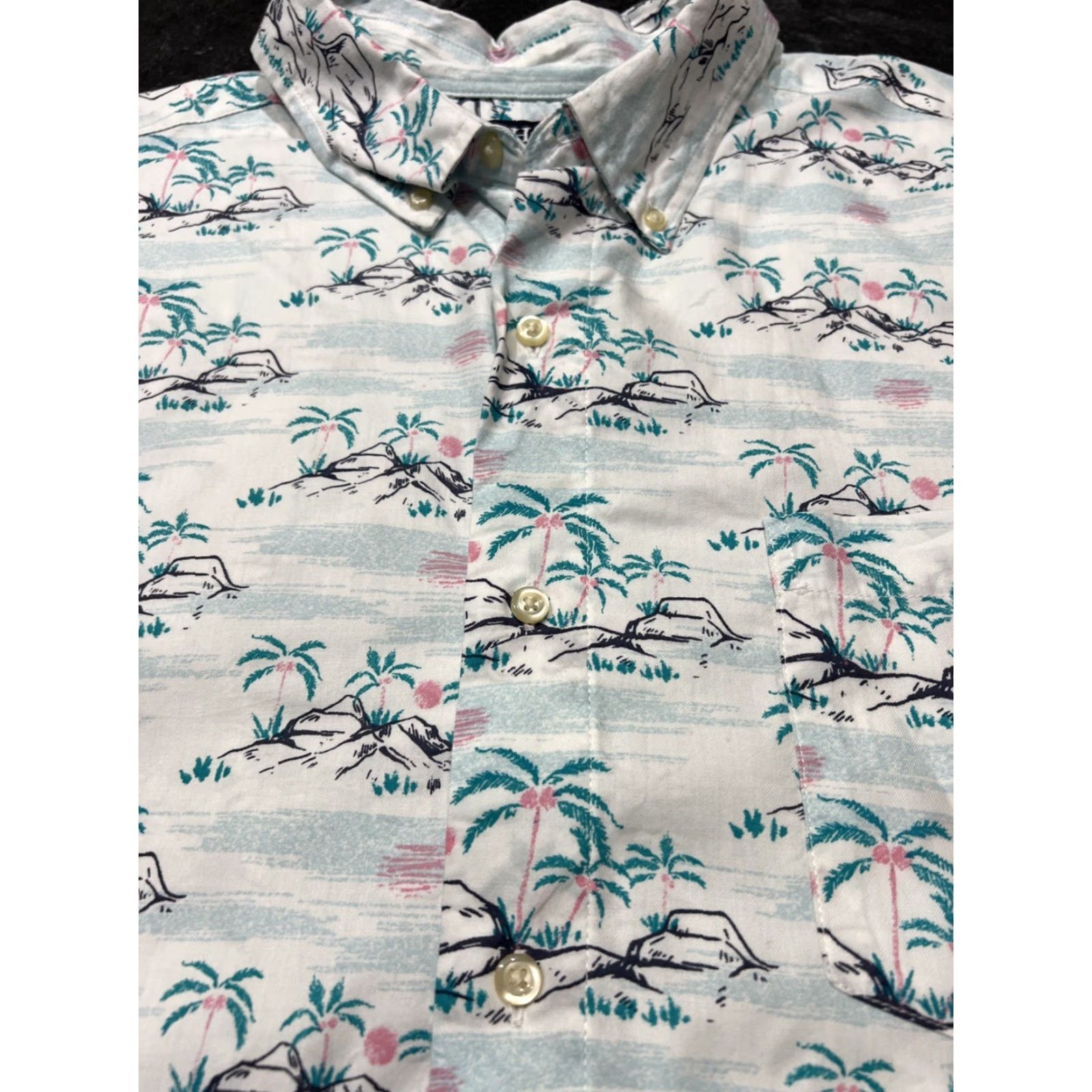 Chaps Chaps Shirt 2XLT S/S Button-Down Hawaiian Floral Red Mens Big & Tall Size US XXL / EU 58 / 5 - 4 Thumbnail