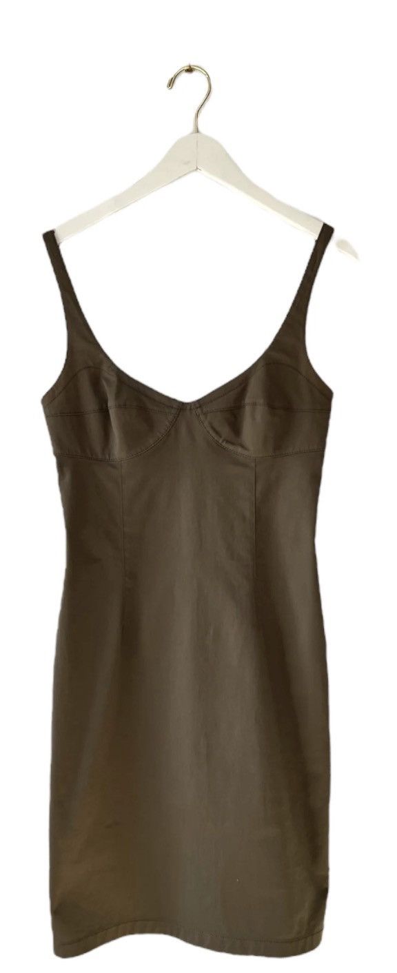 Prada Archival Prada Olive bustier dress size S Size S / US 4 / IT 40 - 2 Thumbnail