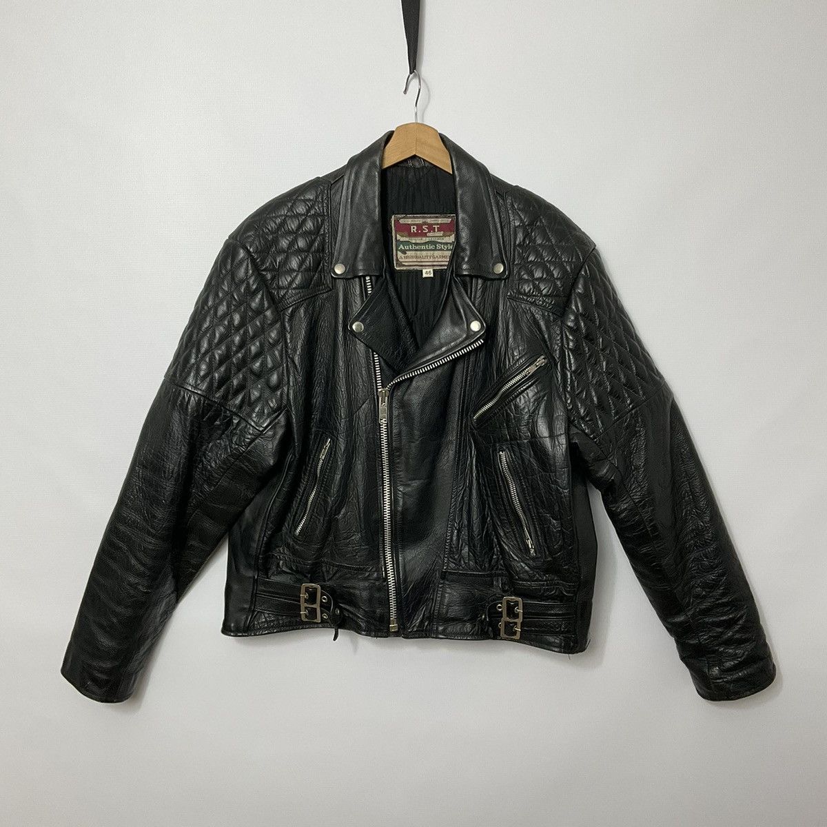 image of Archival Clothing x Vintage Leather Jacket Size 46 in Black, Men's