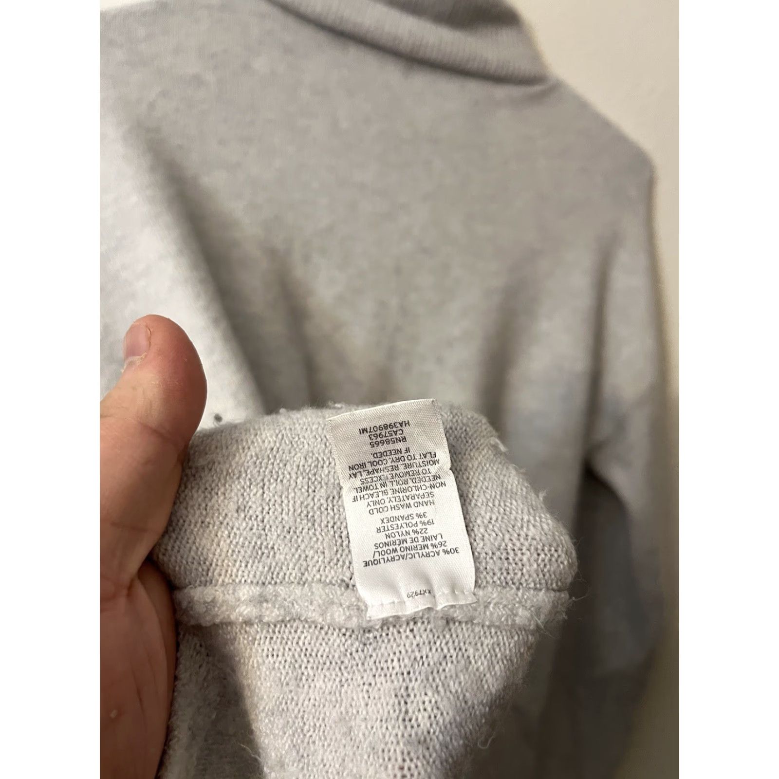 Vintage Halogen Sweater Cowl Neck Women's Size L Gray Wool Acrylic Blend Pullover Size L / US 10 / IT 46 - 4 Thumbnail