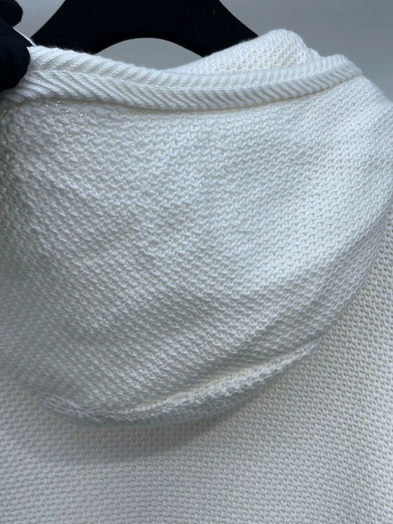 Loro Piana LORO PIANA Cream white hooded zipper knit sweater Size XL / US 12-14 / IT 48-50 - 4 Thumbnail