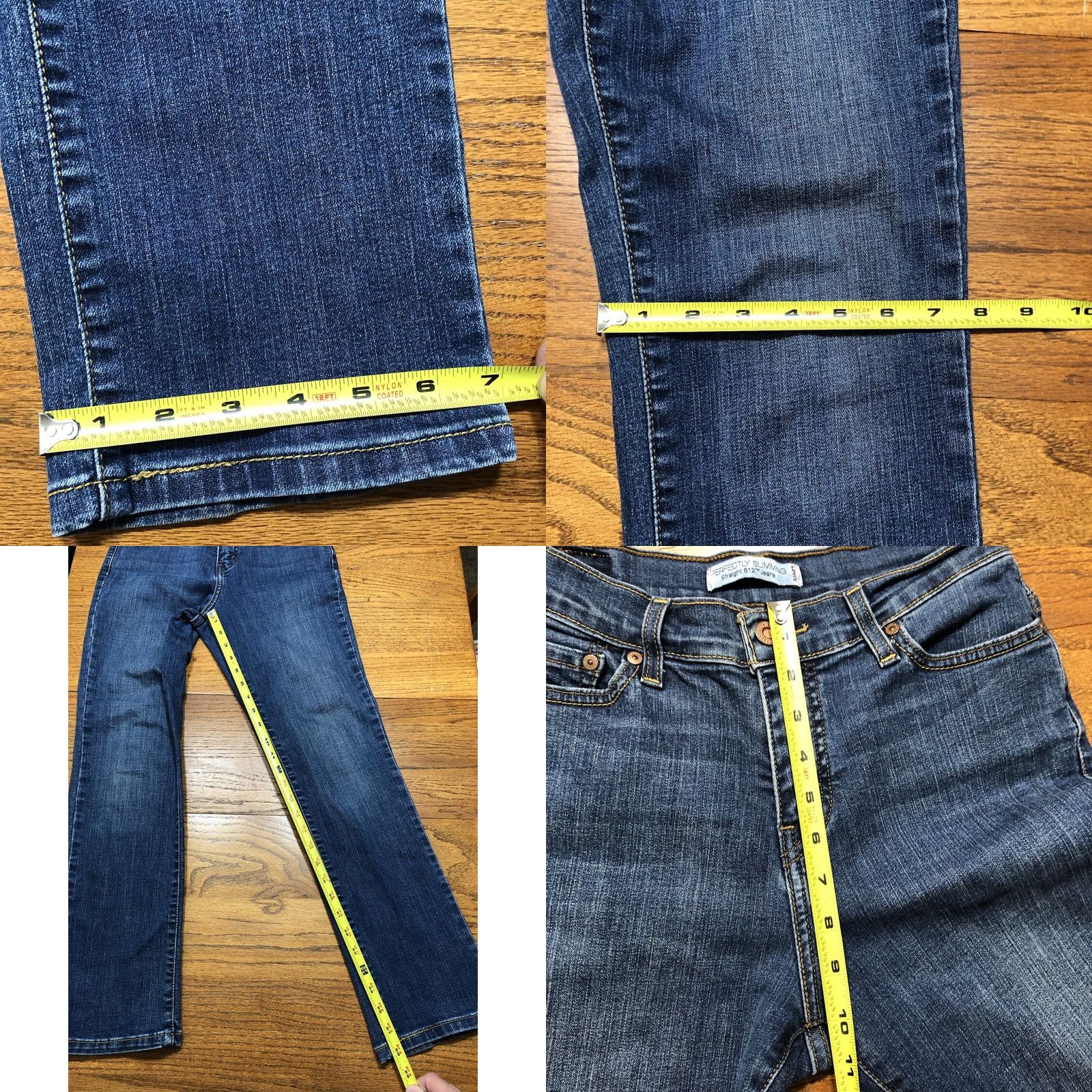 Levi's VINTAGE Levi's 512 Jeans Slim Fit Straight Blue Womens Size 8 28 Inseam Denim 90s Retro Size 30" / US 8 / IT 44 - 8 Thumbnail