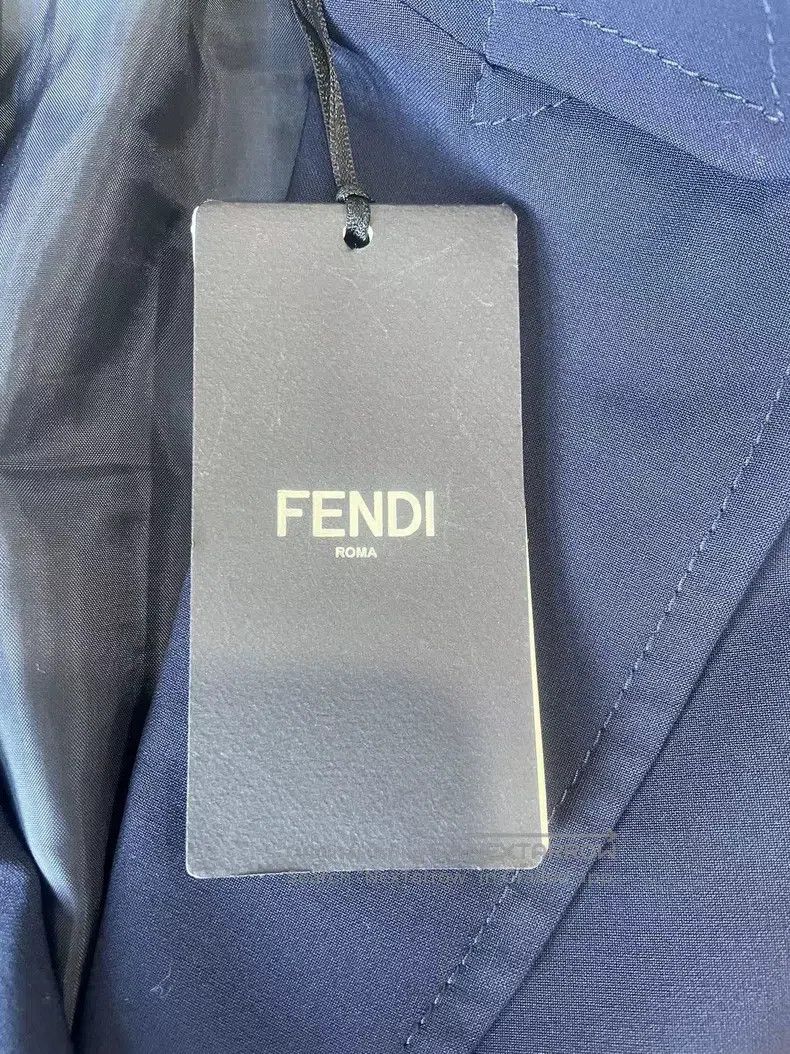 Fendi Fendi Navy Blue Blazer Jacket, Classic Cuff FF Logo Design Size XS / US 0-2 / IT 36-38 - 4 Thumbnail