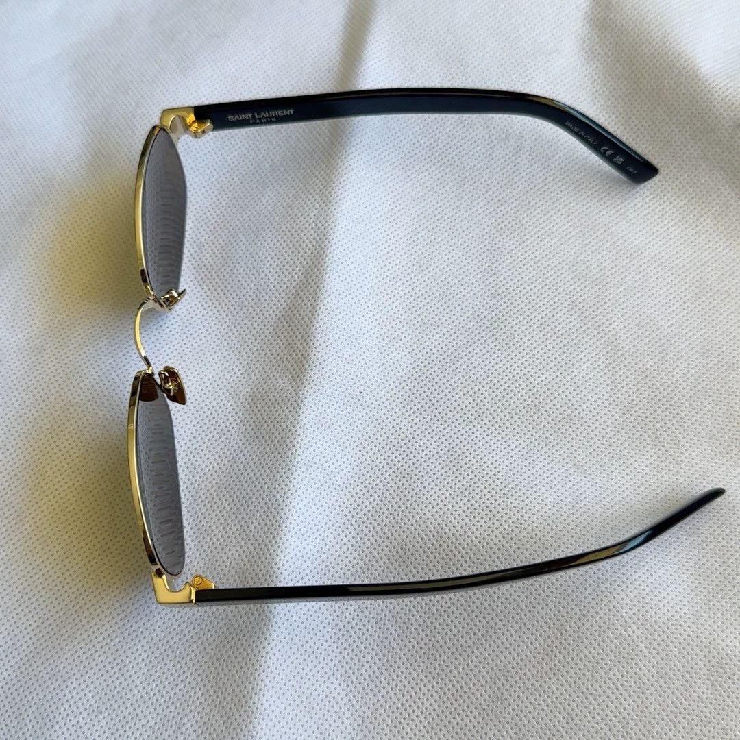 Yves Saint Laurent YSL Women's Gold Oval Metal Sunglasses Size ONE SIZE - 2 Thumbnail