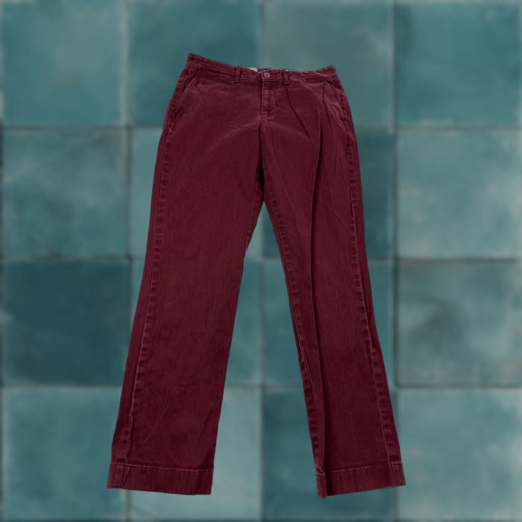 J.Crew J.Crew Pants Mens 29x30 Red Flat Front Stretch Chino Straight Leg Mid Rise Casual Men Size US 29 - 1 Thumbnail