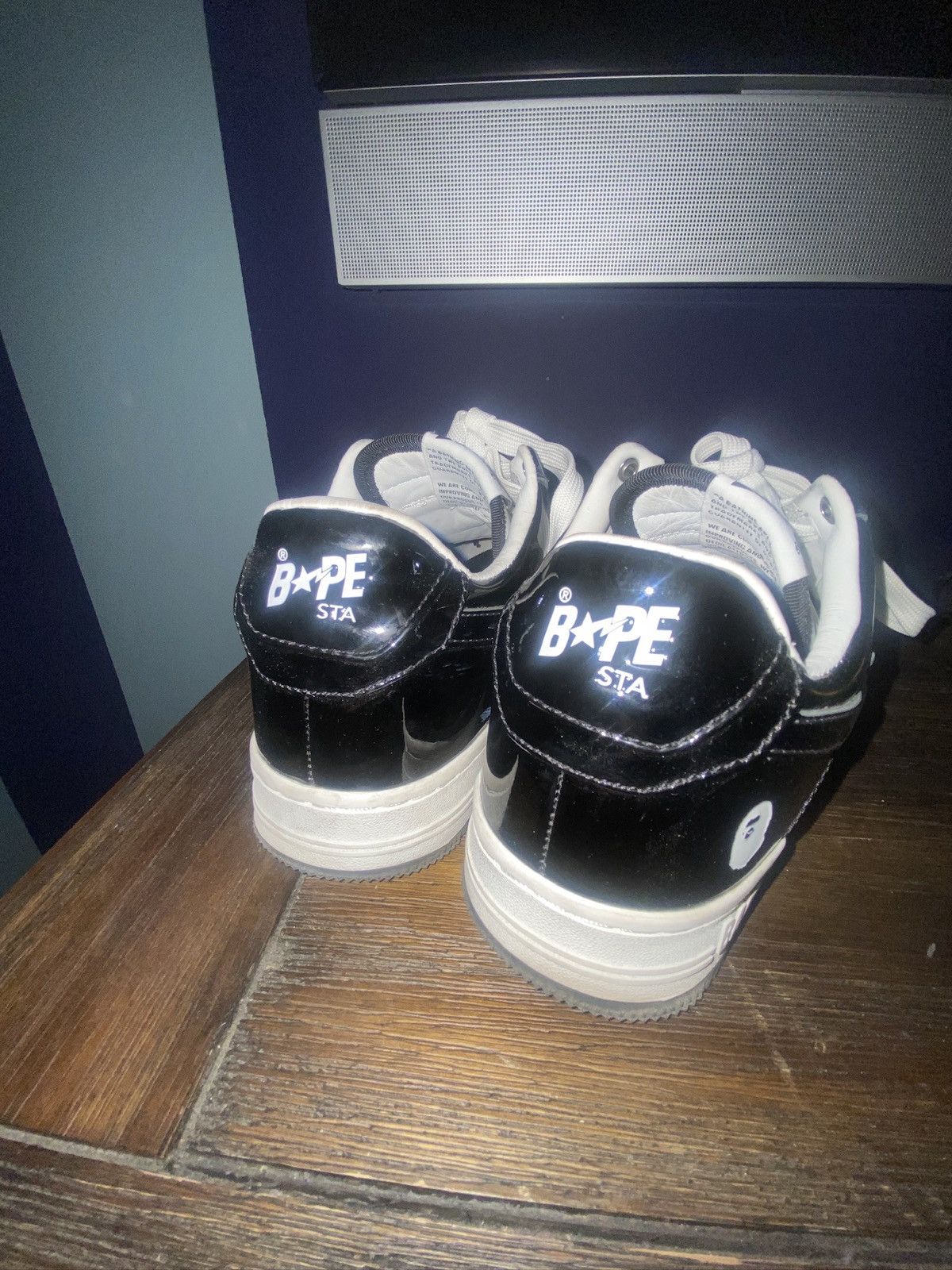 Bape Black and White Bapestas Size US 8 / EU 41 - 3 Thumbnail