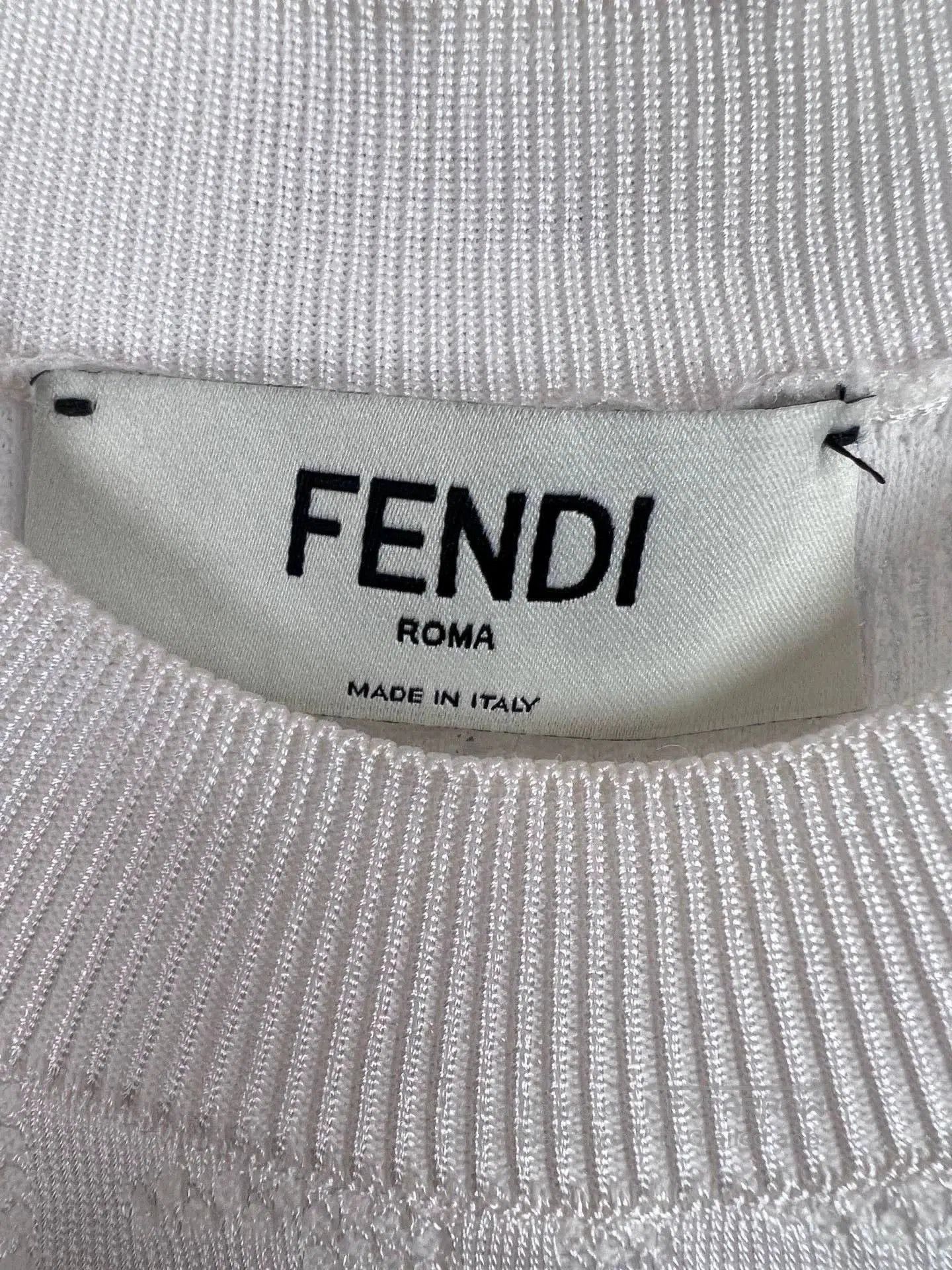 Fendi Fendi White Double F Knit Dress. Size US S / EU 44-46 / 1 - 3 Thumbnail