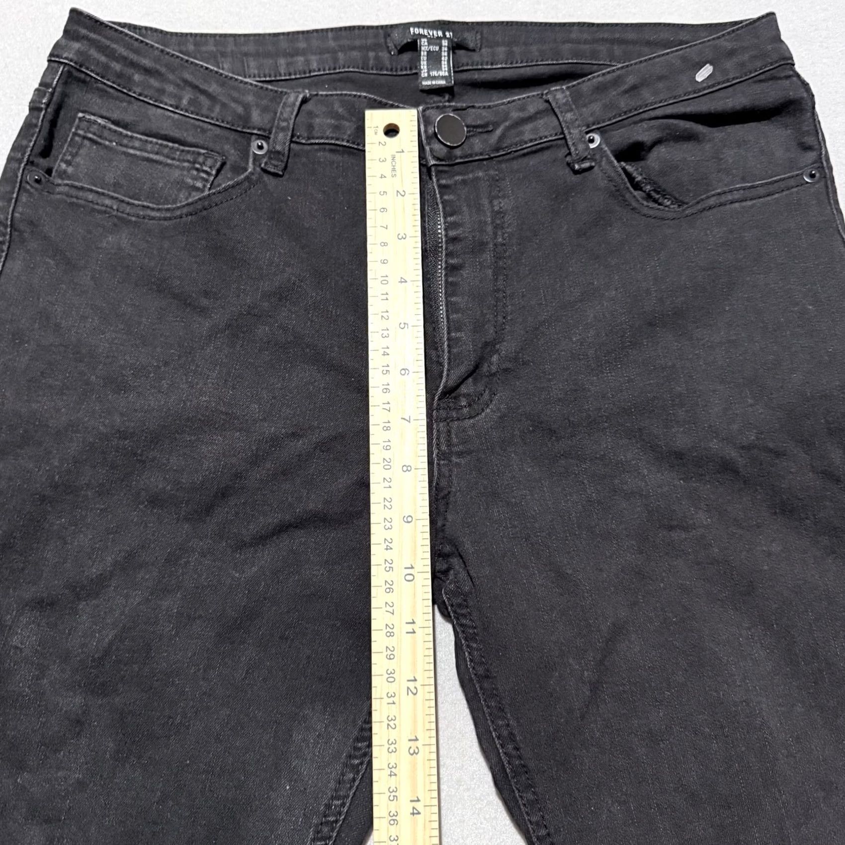 Forever 21 Forever 21 Skinny Jeans Women Black Denim Pockets Mid-Rise Zip Fly 34 Size 24" / US 00 / IT 34 - 4 Thumbnail
