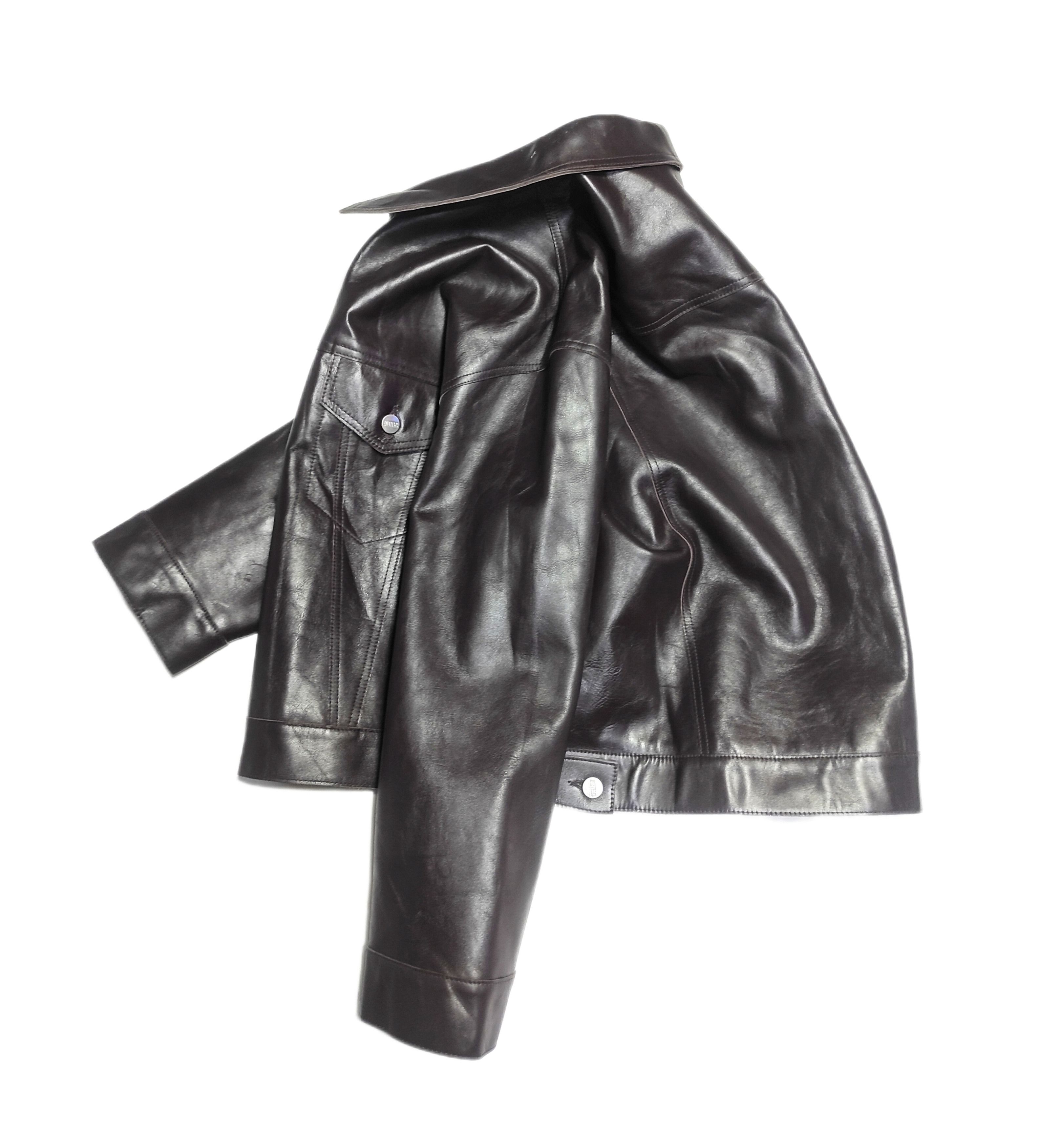 Leather Beautiful Color Premium Leather Trucker Jacket Spelledit Size US L / EU 52-54 / 3 - 5 Thumbnail