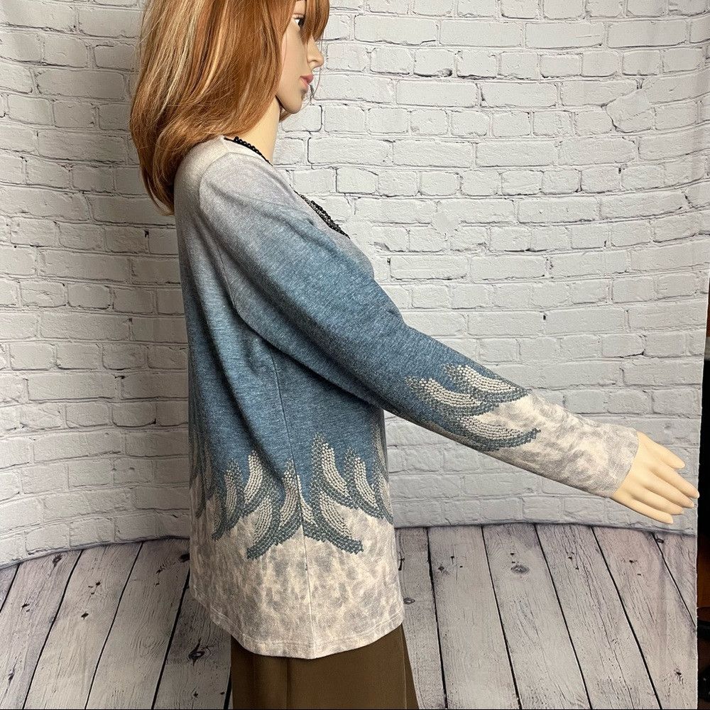 Other NWT New Kingsland Blue Beige Viscose Top Size M Size M / US 6-8 / IT 42-44 - 5 Thumbnail