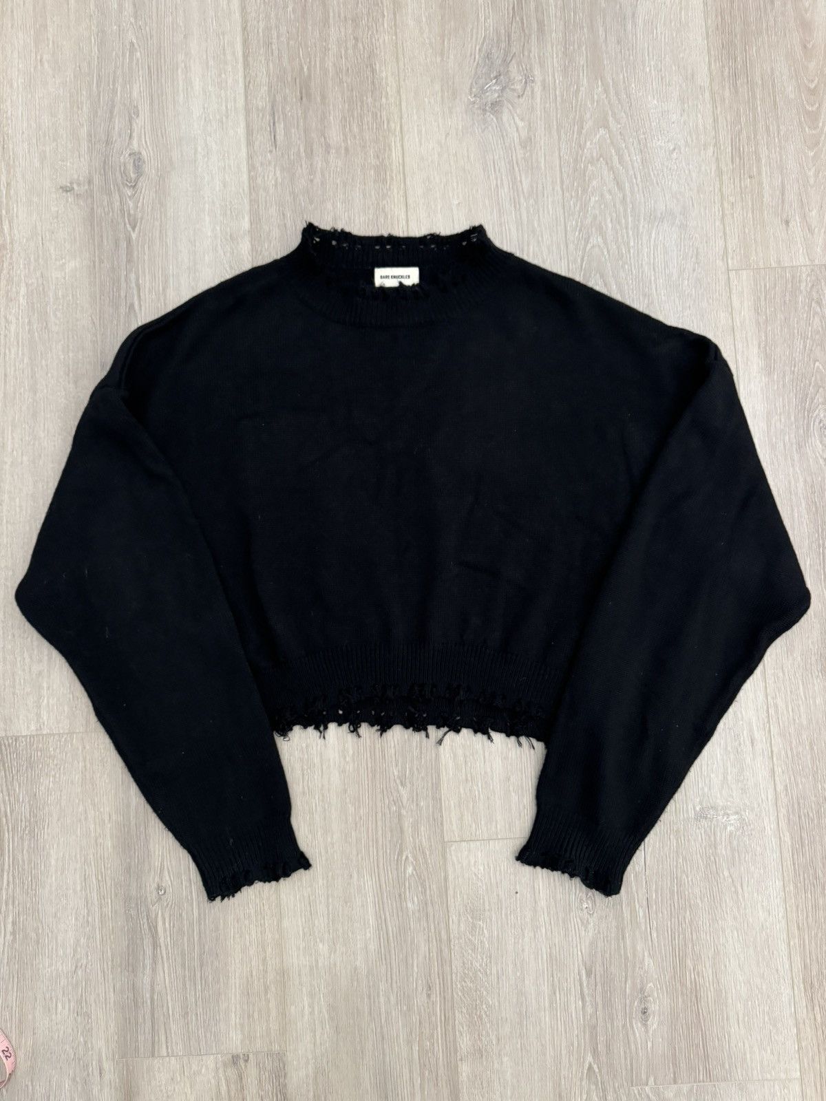 Bare Knuckles Bare Knuckles Cropped Cashmere Sweater Size US L / EU 52-54 / 3 - 1 Thumbnail