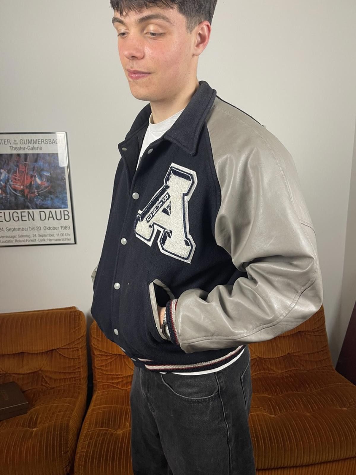 Other Vintage - Black and Grey Varsity Size US M / EU 48-50 / 2 - 6 Thumbnail