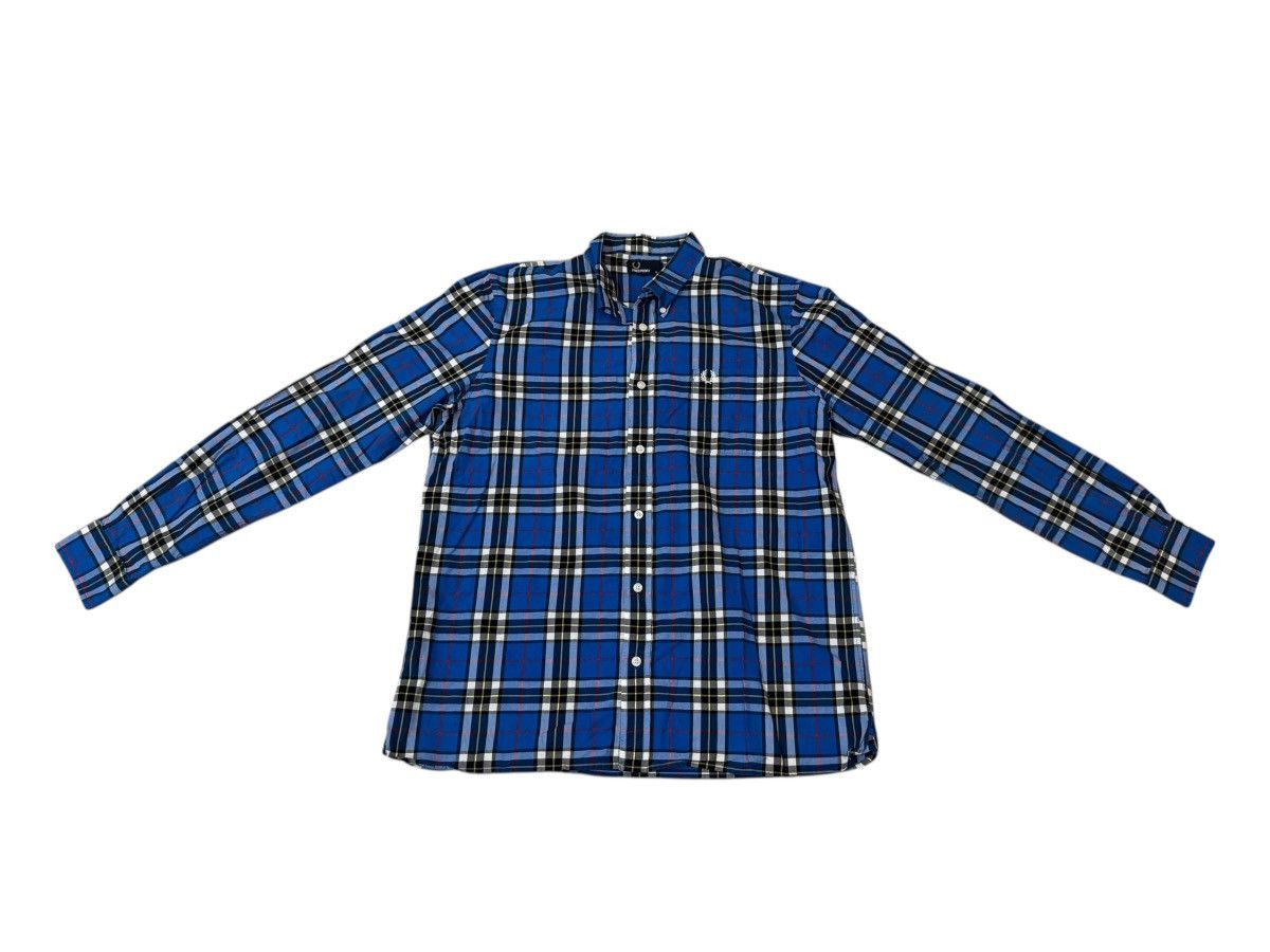 Fred Perry Fred Perry Logo Checked Button Up Long Sleeve Shirt XL Size US XL / EU 56 / 4 - 6 Thumbnail