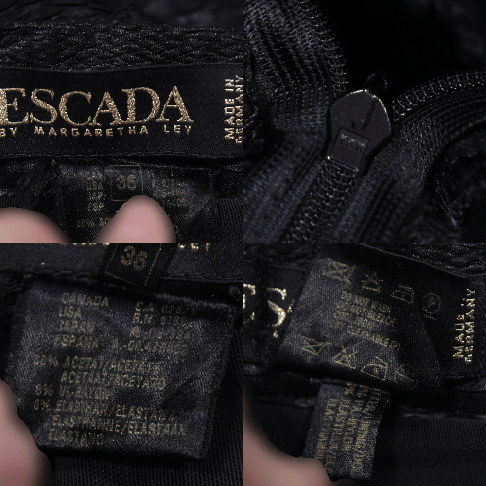 Escada 90S "Scales" Skirt Vintage Size 25" / US 0 / IT 36 - 6 Thumbnail