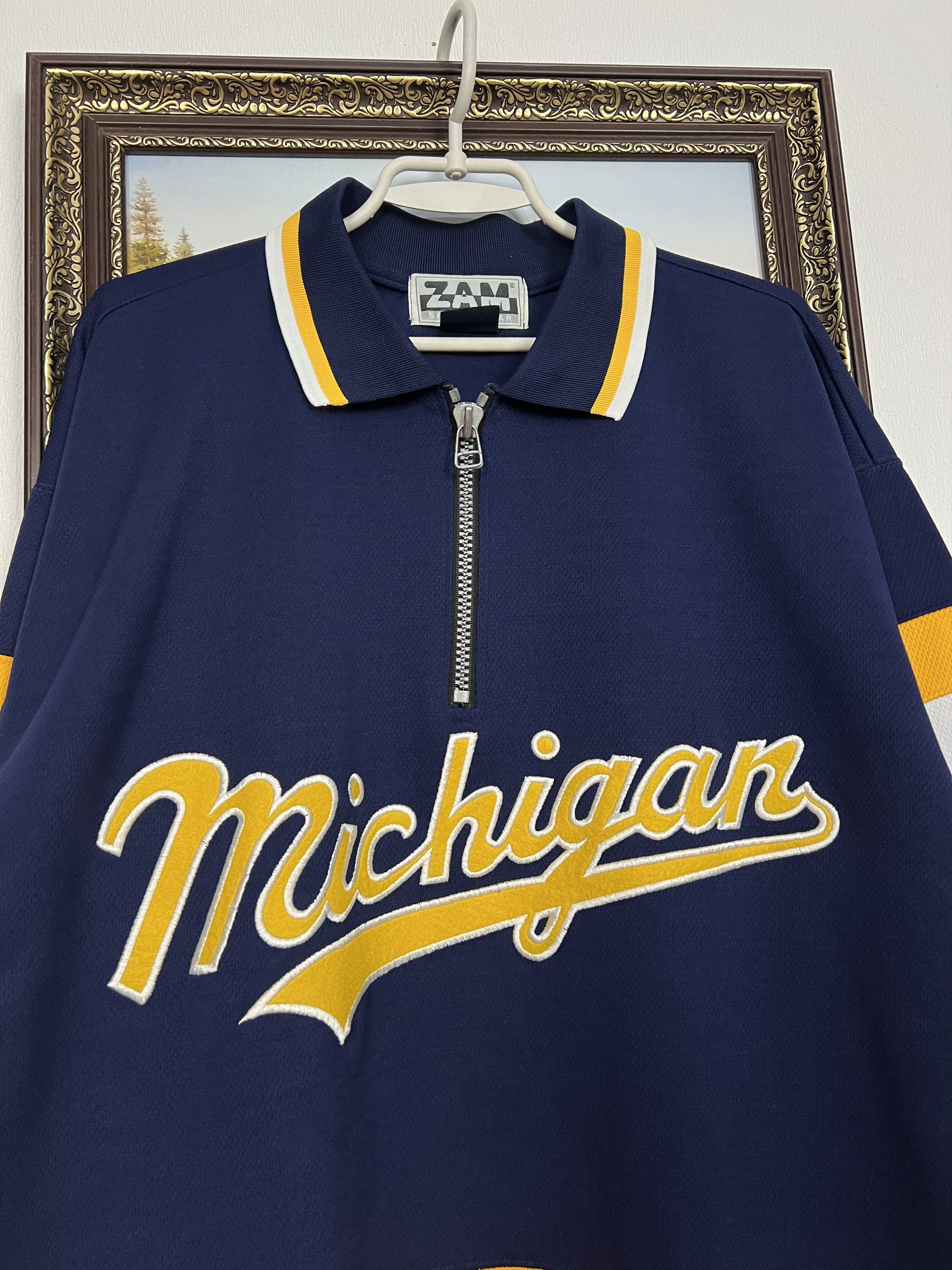 Vintage Michigan Wolverines NCAA Jersey Shirt Trikot Rare Size US XL / EU 56 / 4 - 3 Thumbnail
