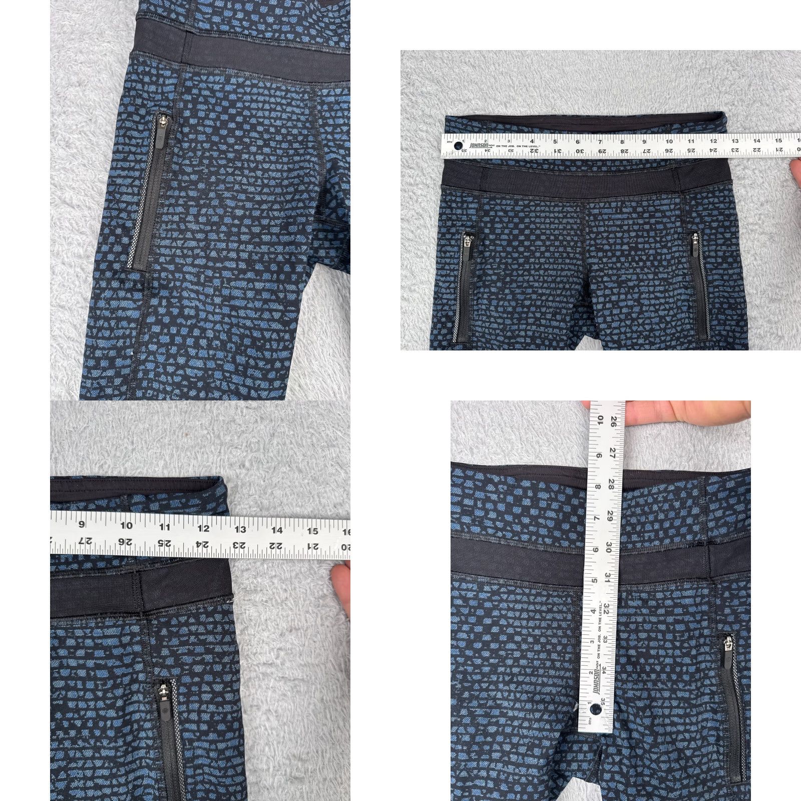 Lululemon Lululemon Pants Women 4 Blue Black Inspire Tight II Luxtreme Run W5AA6S Size 27" / US 4 / IT 40 - 9 Thumbnail