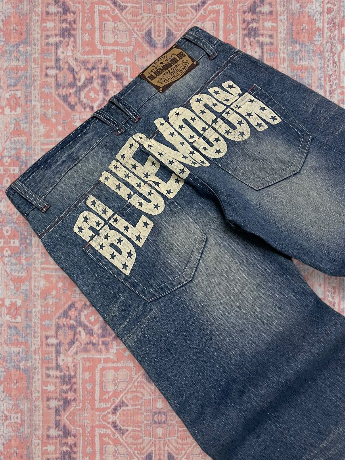 Japanese Brand Vintate Og 1990s Japan Designer Bluemoon Star Streetwear Size US 32 / EU 48 - 16 Thumbnail