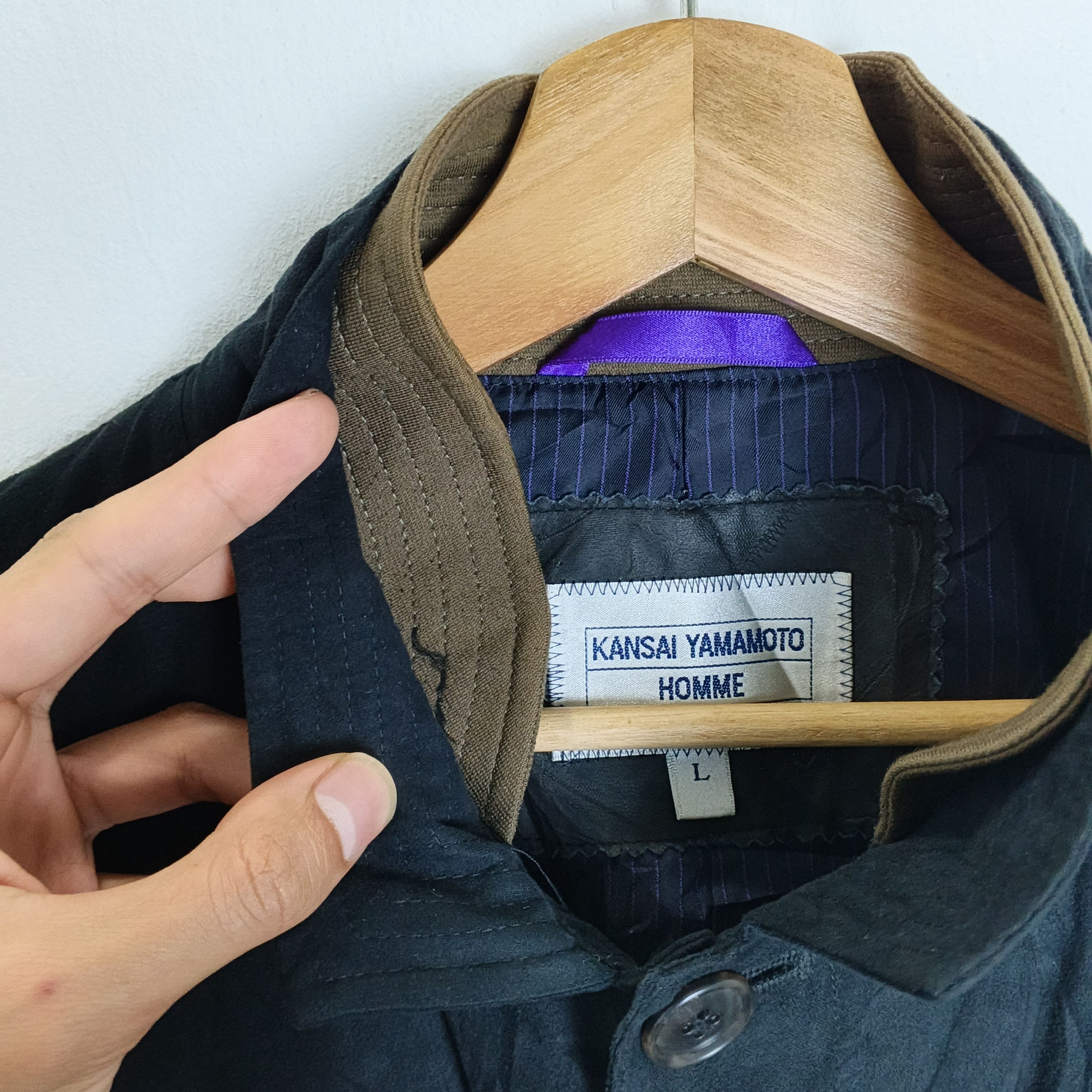 Yohji Yamamoto Vintage Kansai Yamamoto Faux Suede Buckle Jacket Size US L / EU 52-54 / 3 - 3 Thumbnail