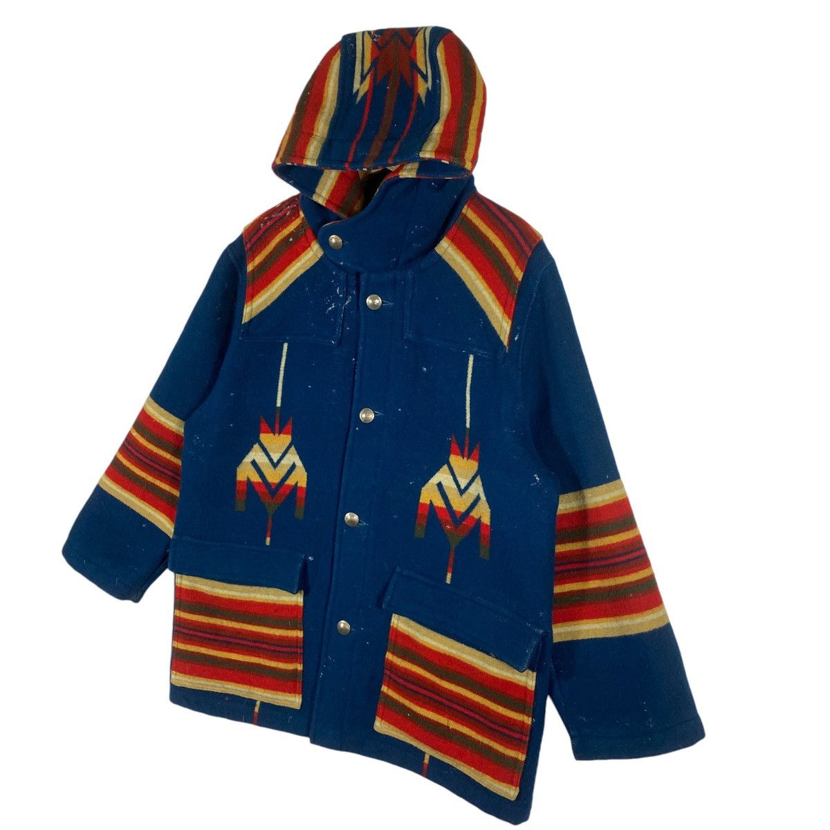 Vintage Vintage 90s Acoustic Native American Wool Hoodie Size US M / EU 48-50 / 2 - 4 Thumbnail