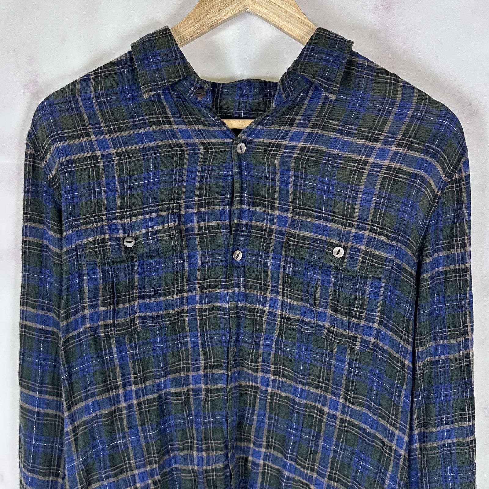 Undercover S/S07 Hybrid Bleeding Rose Flannel Shirt Size US M / EU 48-50 / 2 - 2 Thumbnail