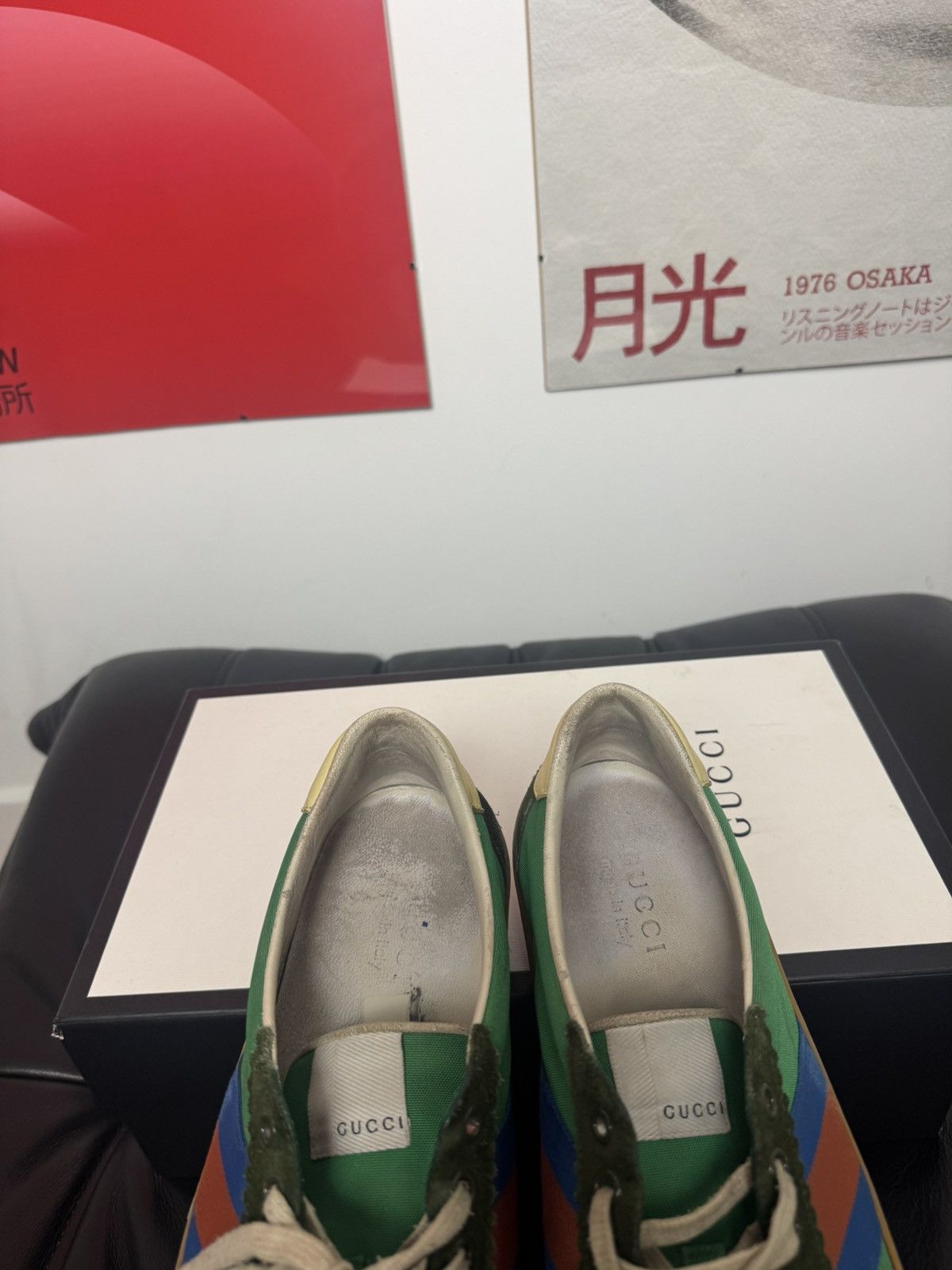 Gucci GUCCI G74 web canvas nylon designer sneakers low top luxury Size US 10 / EU 43 - 8 Thumbnail