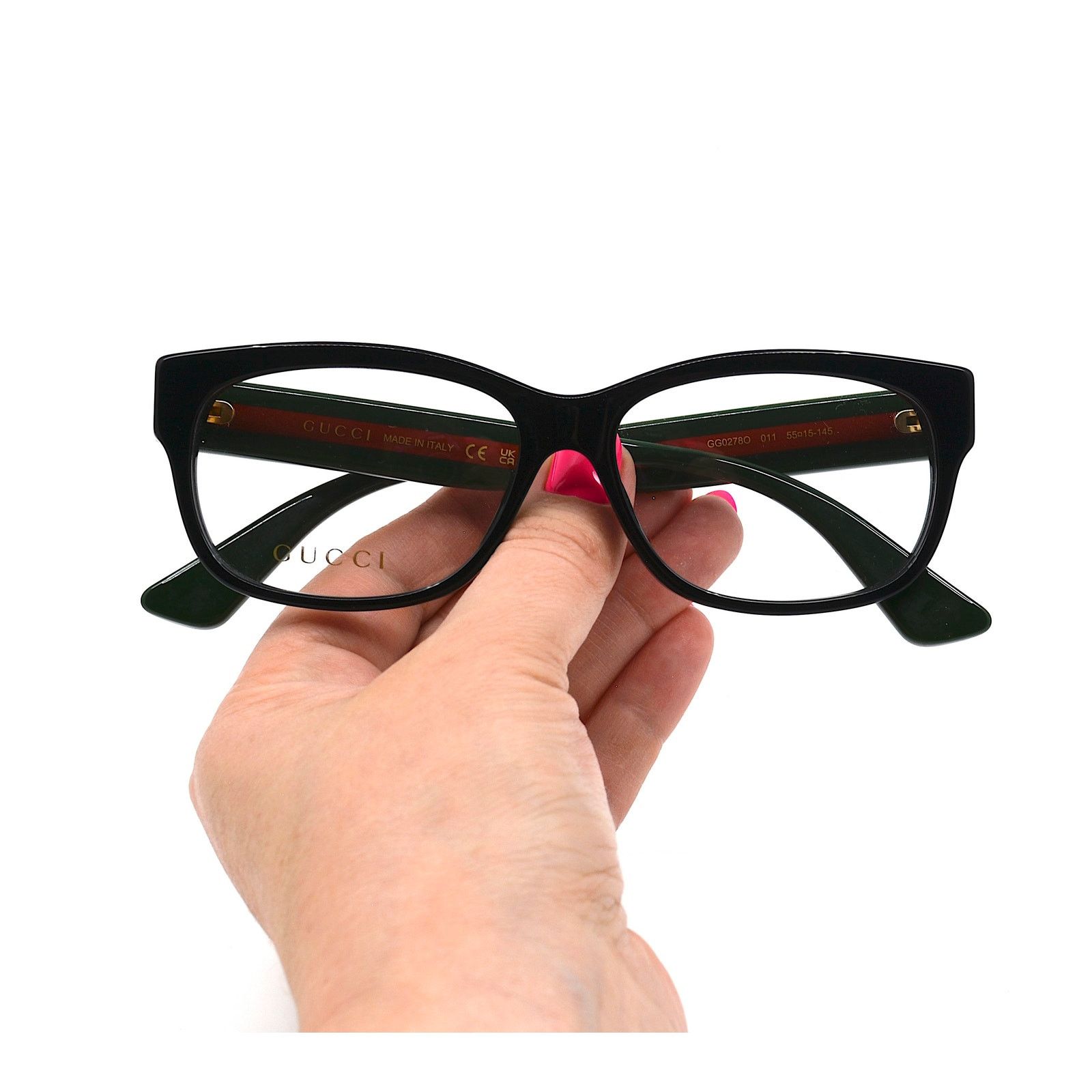 Gucci Gucci GG0278O Black Green Authentic Eyeglass Frame Italy Size ONE SIZE - 11 Thumbnail