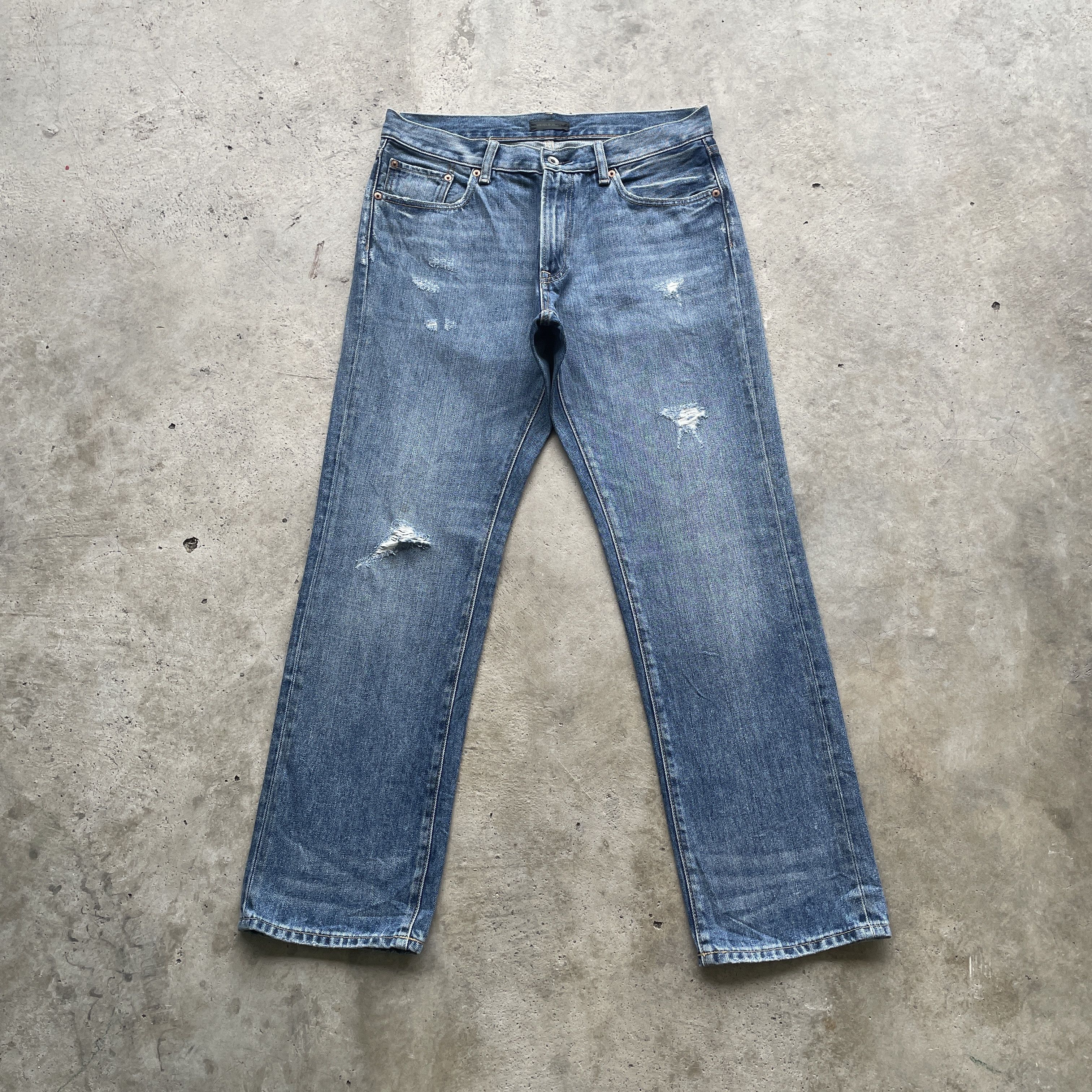 Japanese Brand VINTAGE JAPANESE BRAND FADED JEANS DISTRESSED PANTS W30x33 Size US 33 - 2 Thumbnail