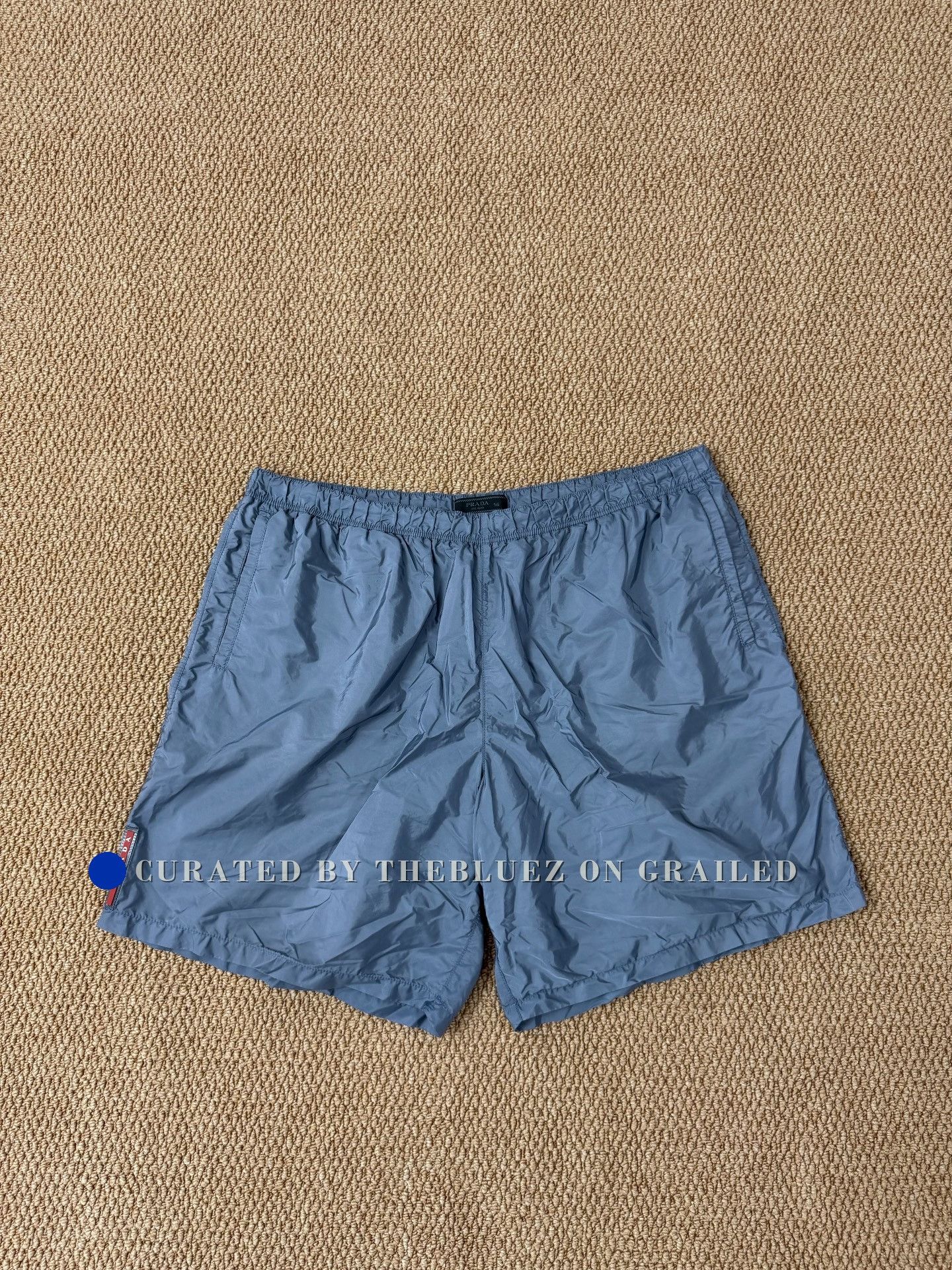 Prada Prada Gray Logo Nylon Shorts Size US 40 / EU 56 - 1 Thumbnail
