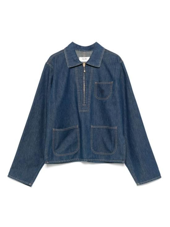 Celine CELINE Women Shirts RC0190711 08DO Blue Size M / US 6-8 / IT 42-44 - 1 Thumbnail