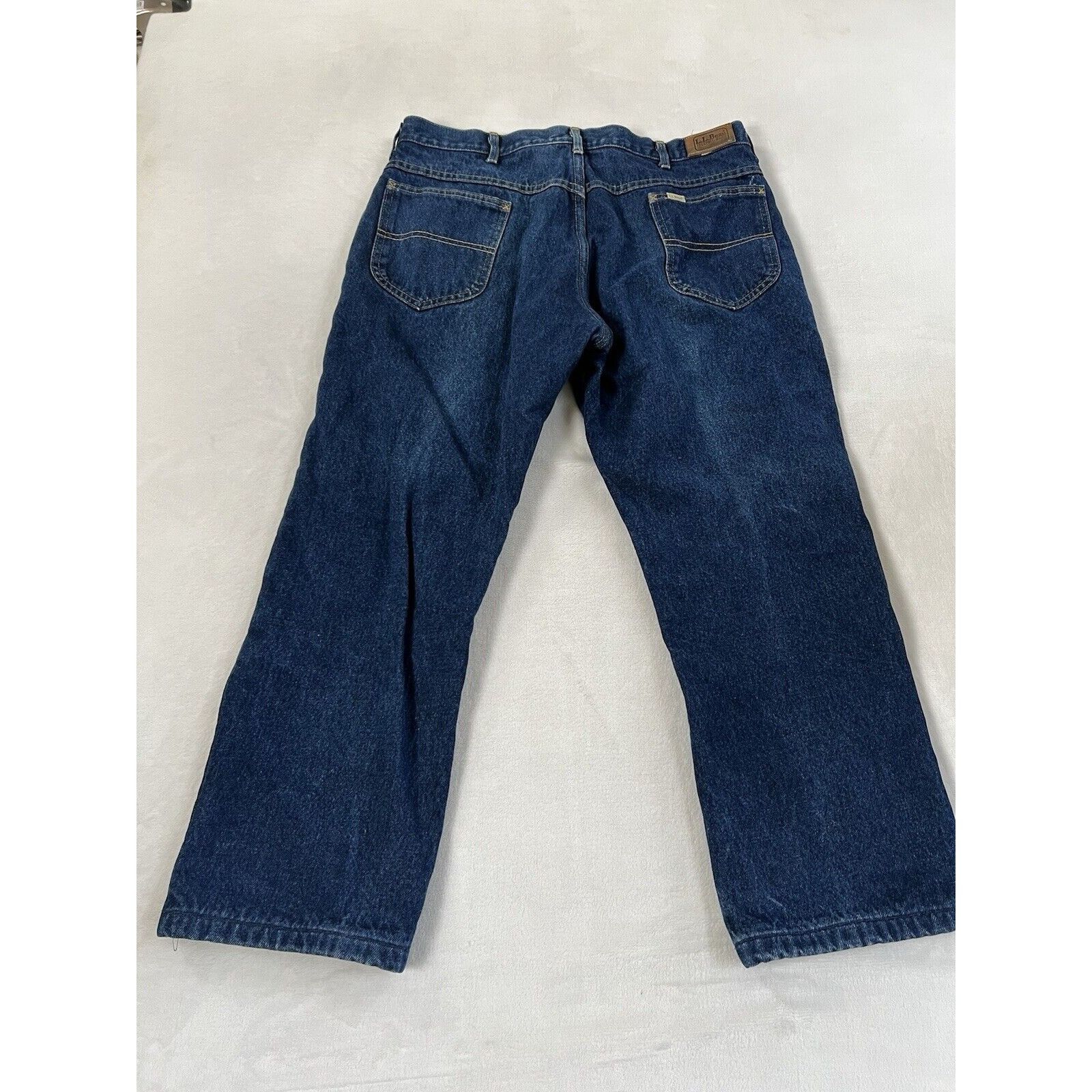 L.L. Bean Vintage LL Bean Blue Denim Jeans Red Flannel Plaid Lined Siz Size US 36 / EU 52 - 8 Thumbnail