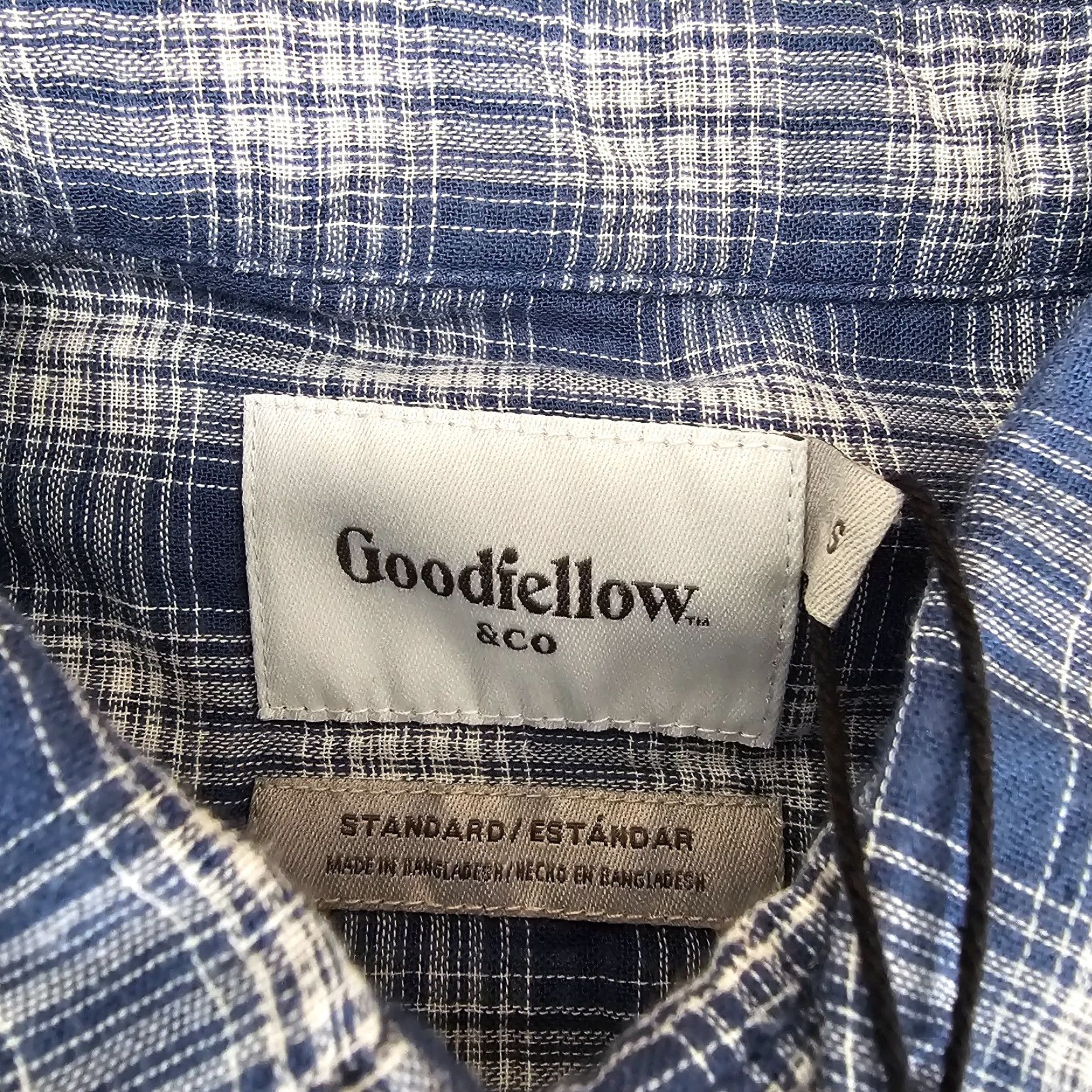Vintage Goodfellow Shirt Womens Size Small Navy Plaid Flannel Long Sleeve Button Up Size S / US 4 / IT 40 - 4 Thumbnail
