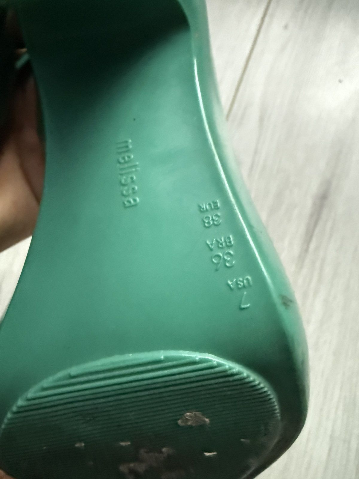 Melissa × Vivienne Westwood Vivienne Westwood x Melissa Green Slingback Heels Peep Toe Size US 7 / IT 37 - 4 Thumbnail