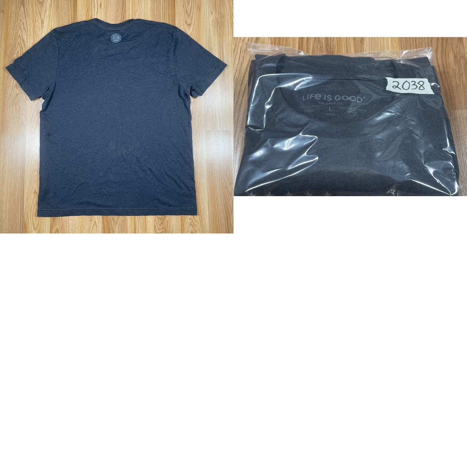 Life is Good Life Is Good T-Shirt Mens L Large Gray Crewneck Short Sleeve American Flag Size US L / EU 52-54 / 3 - 9 Thumbnail