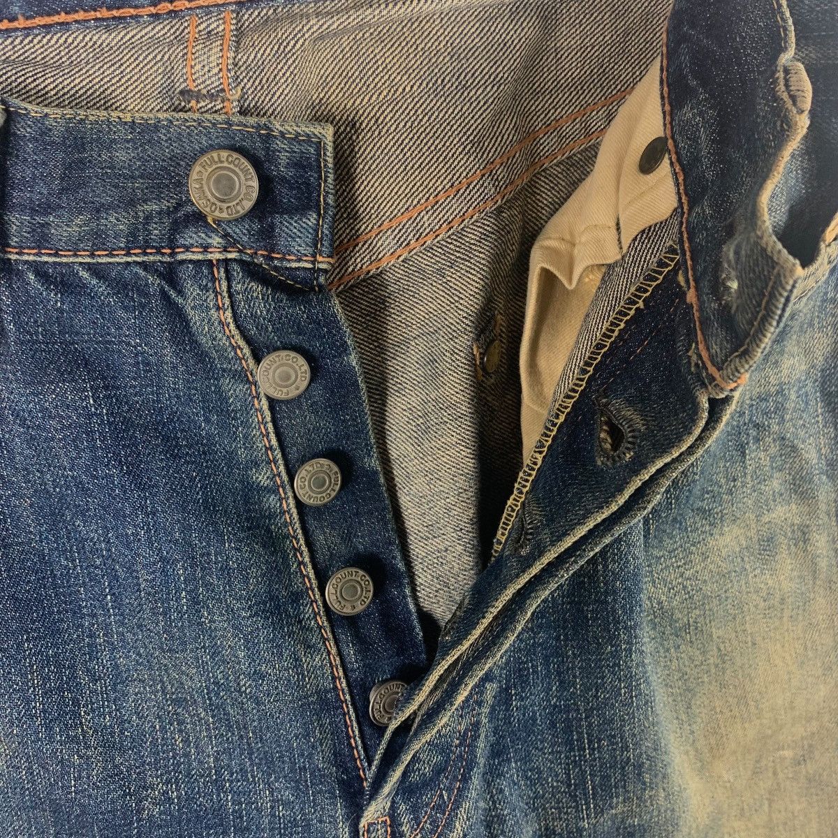 Full Count & Co. × Japanese Brand Vintage FULL COUNT & CO selvedge distressed blue jeans Size US 30 / EU 46 - 6 Thumbnail