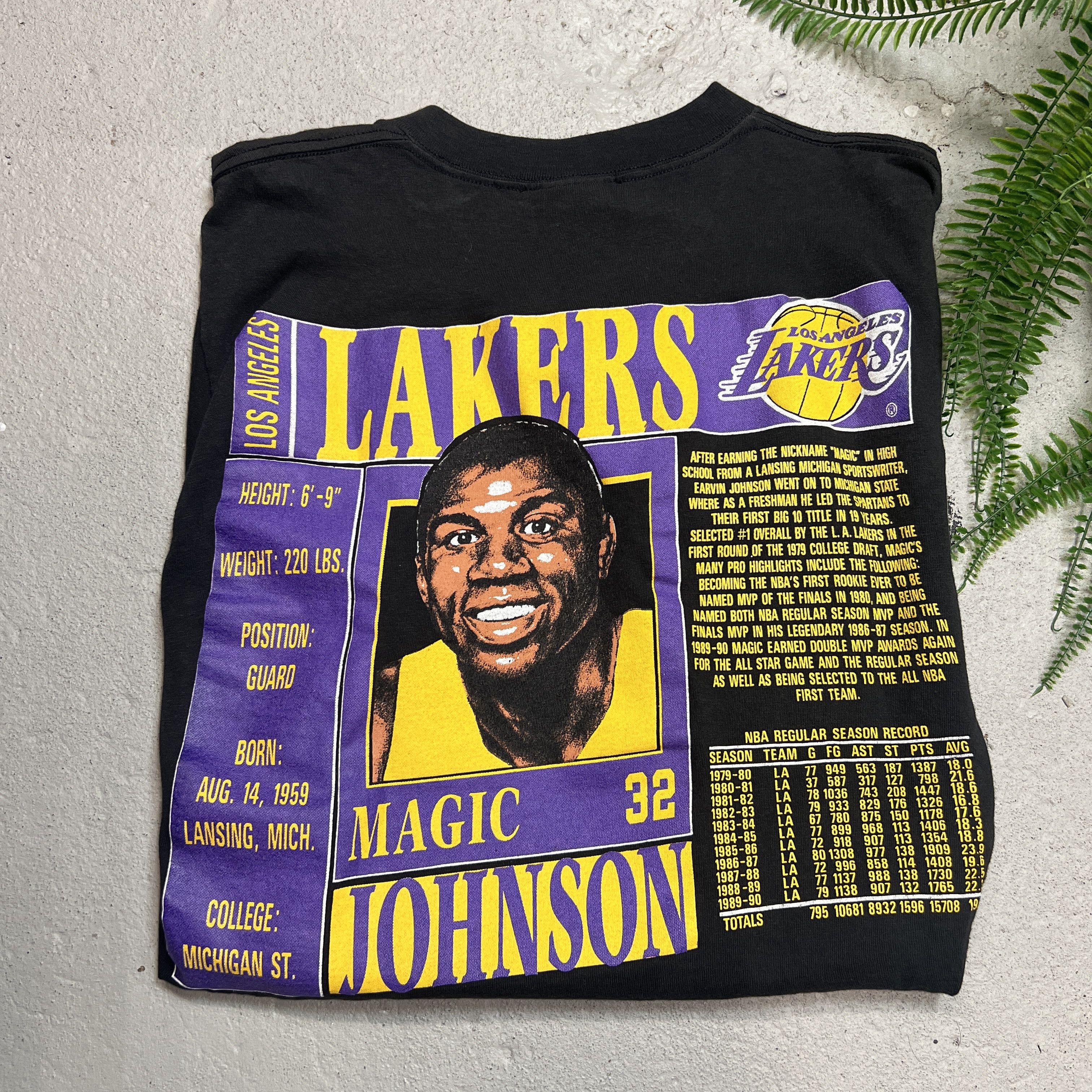NBA × Nutmeg × Vintage Magic Johnson Stats Tee Size US M / EU 48-50 / 2 - 2 Thumbnail