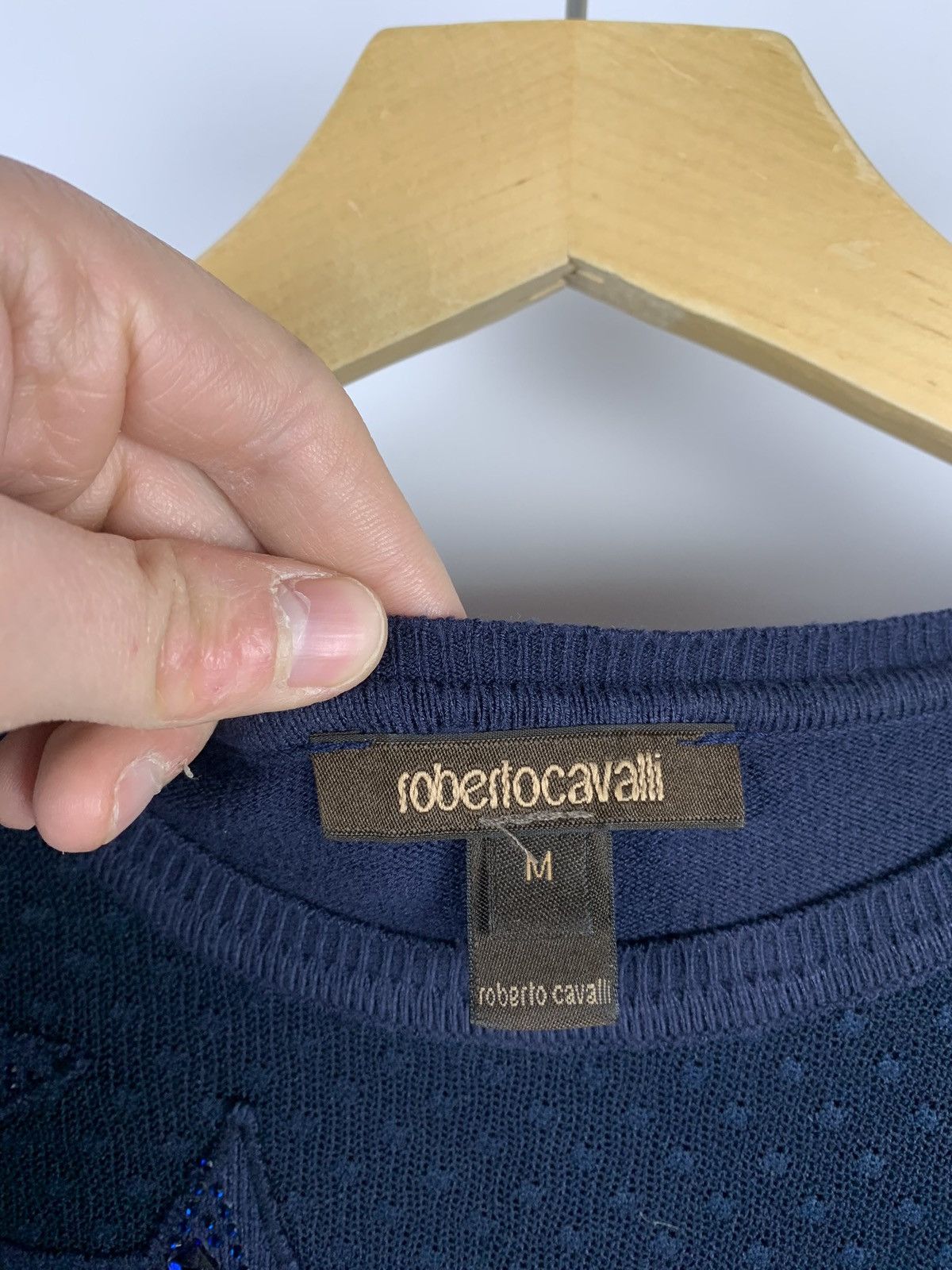 Roberto Cavalli Roberto Cavalli Blue Viscose Sweater Women’s Jumper Size M Size M / US 6-8 / IT 42-44 - 5 Thumbnail