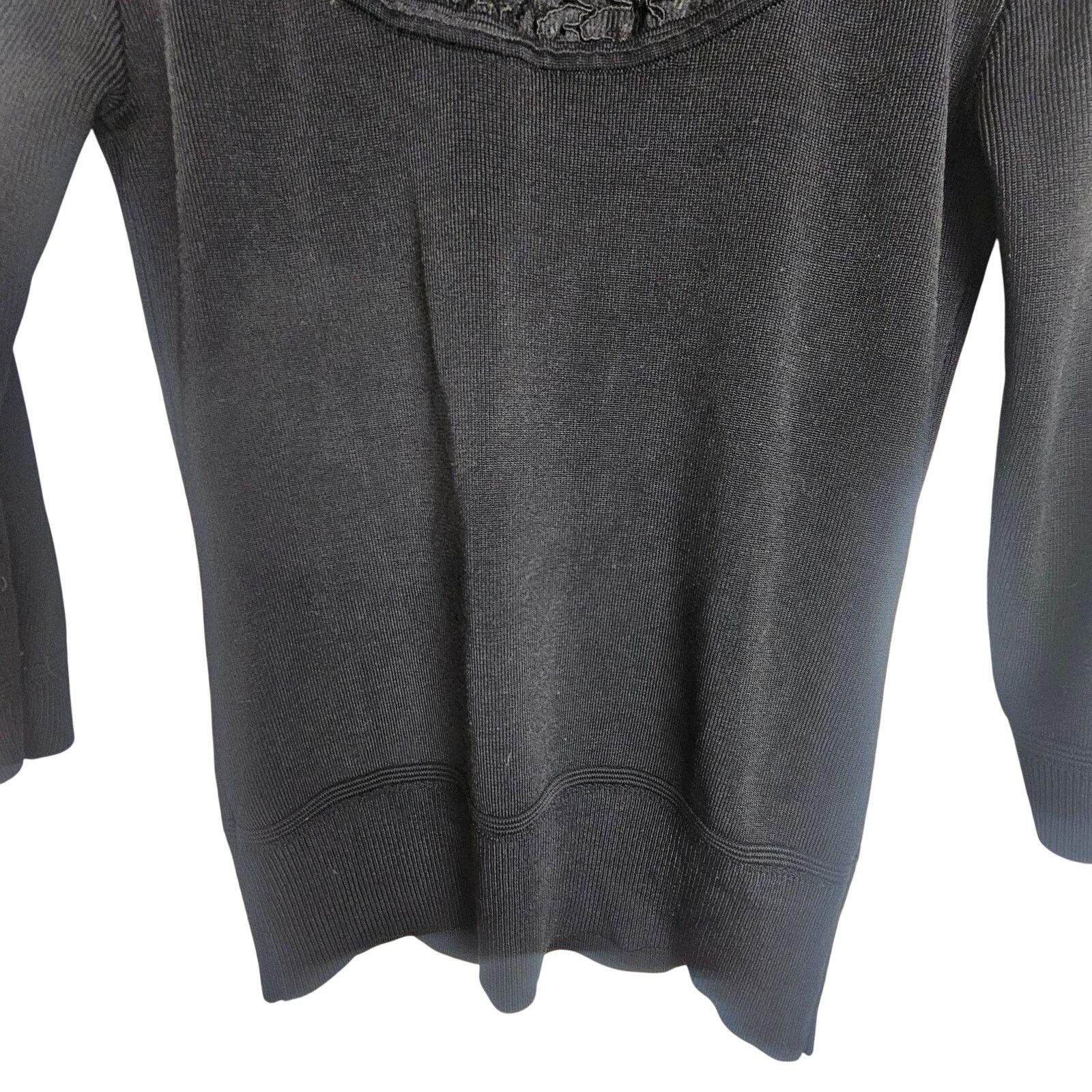 White House Black Market White House Black Market Womens Lace Stretch Blouse Size XS Size XS / US 0-2 / IT 36-38 - 3 Thumbnail