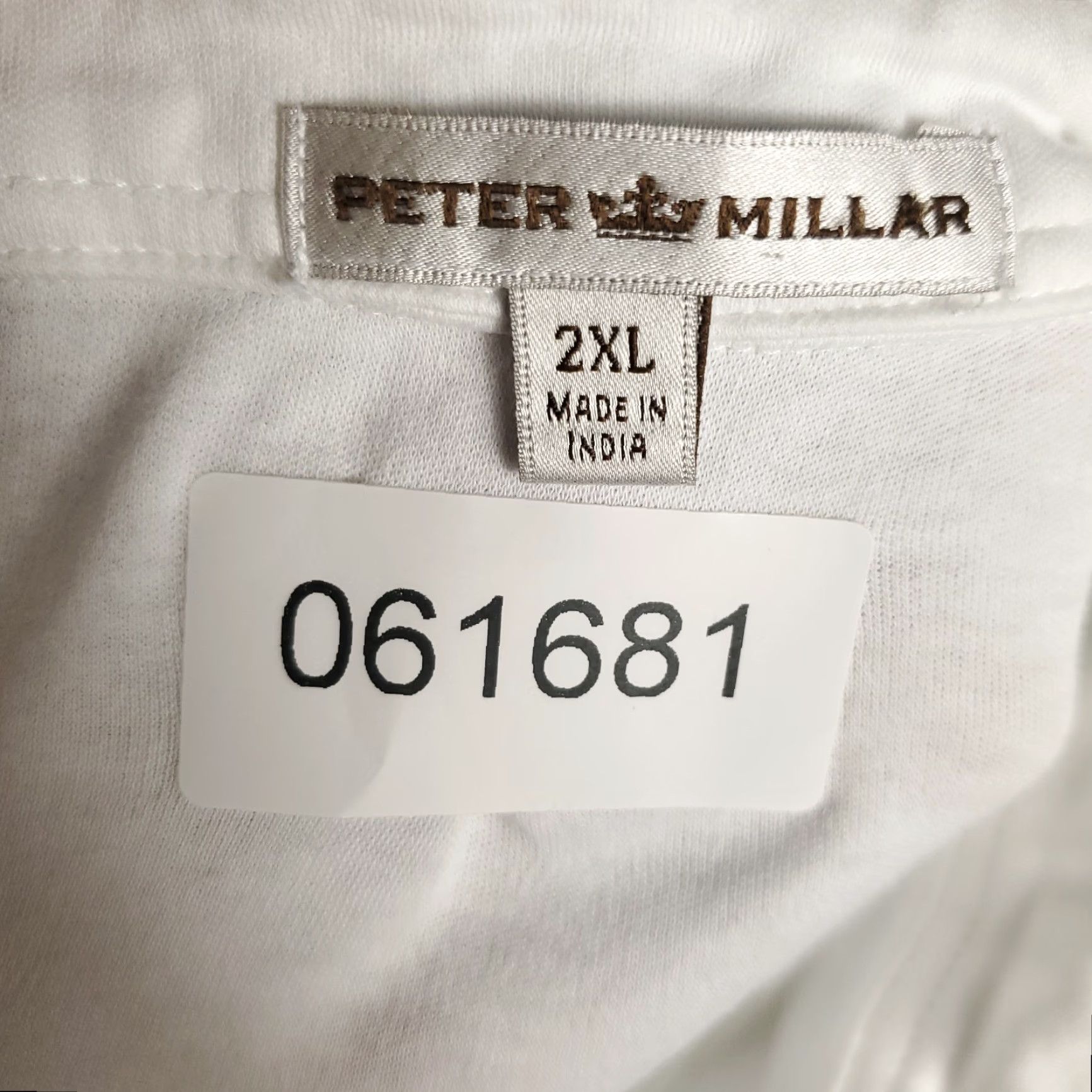 Peter Millar VINTAGE Peter Millar Polo Shirt Men 2XL Short Sleeve Cotton White Golf Casual Size US XXL / EU 58 / 5 - 7 Thumbnail