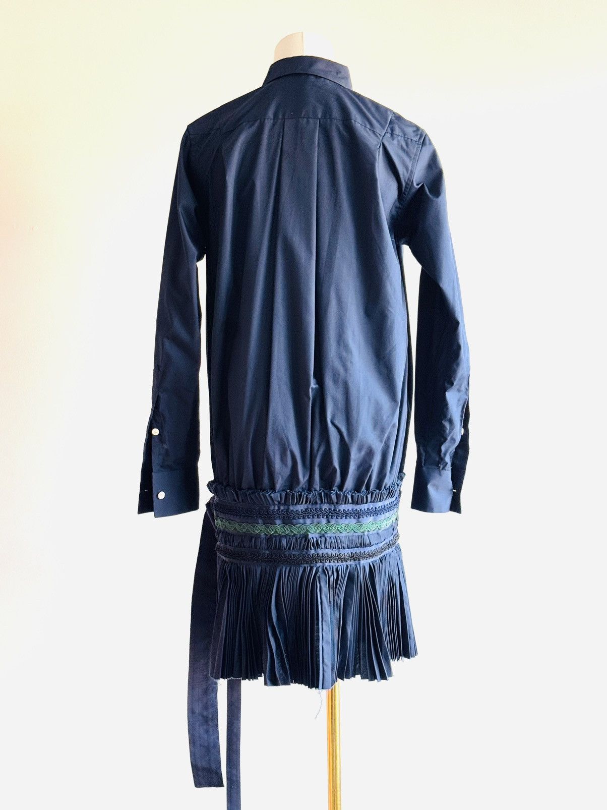 Japanese Brand × Sacai Sacai fall 15 drop waist pleated belted embellished dress 1 Size S / US 4 / IT 40 - 2 Thumbnail
